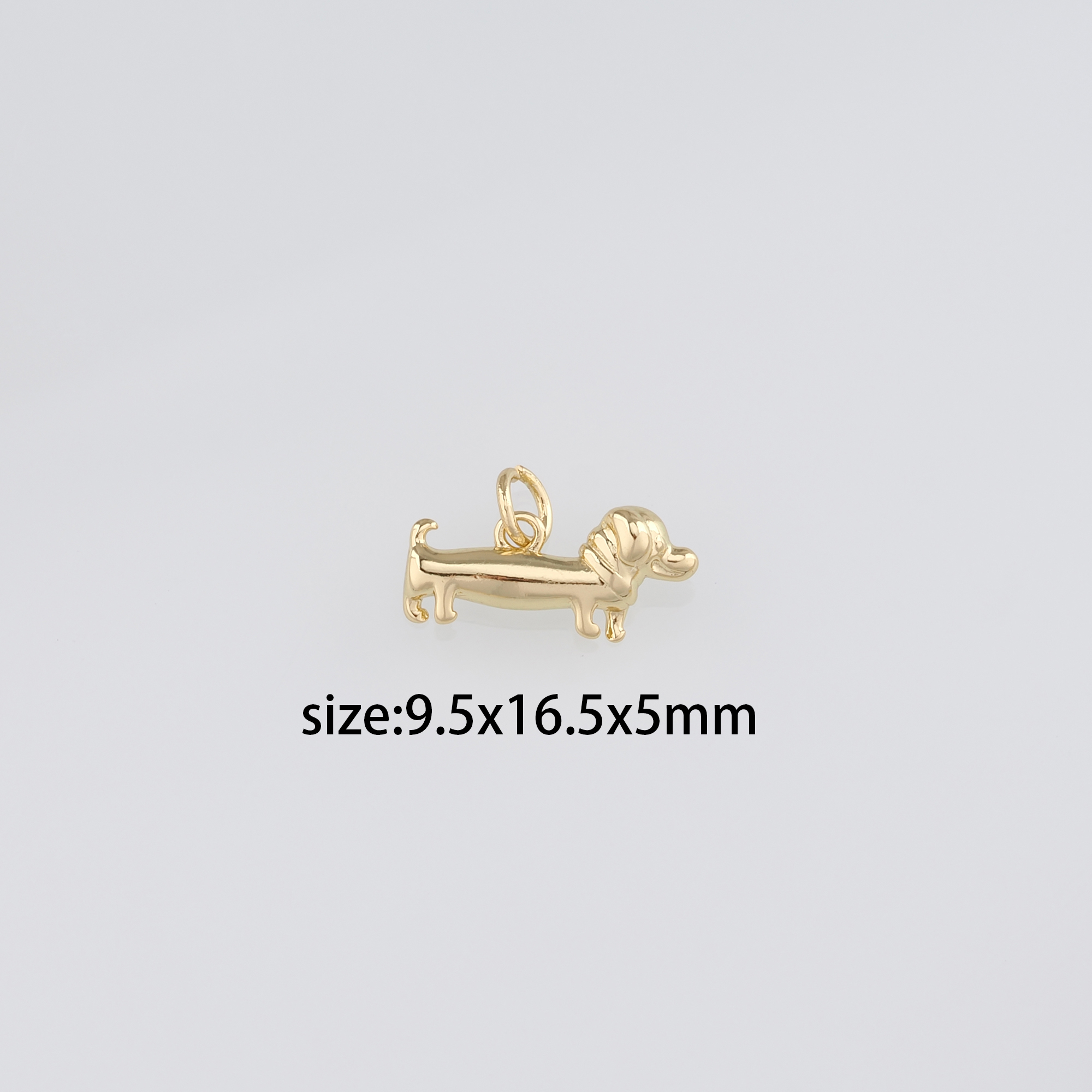 18K Gold Filled Bird Pendant,Bee Necklace,Dog Charm Earrings Necklace for DIY Jewelry Making Supply