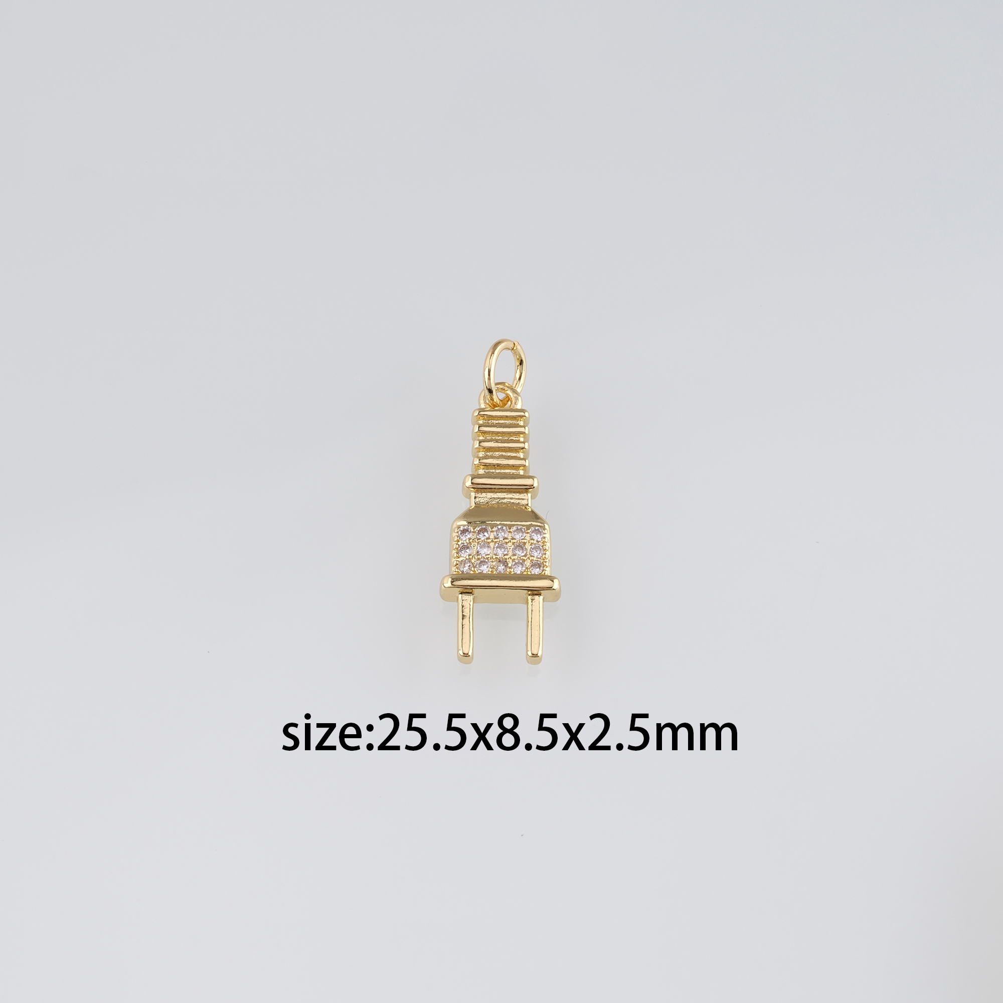 18K Gold Filled Saturn Pendant,Hand Charm Earrings Necklace for DIY Jewelry Making Supply