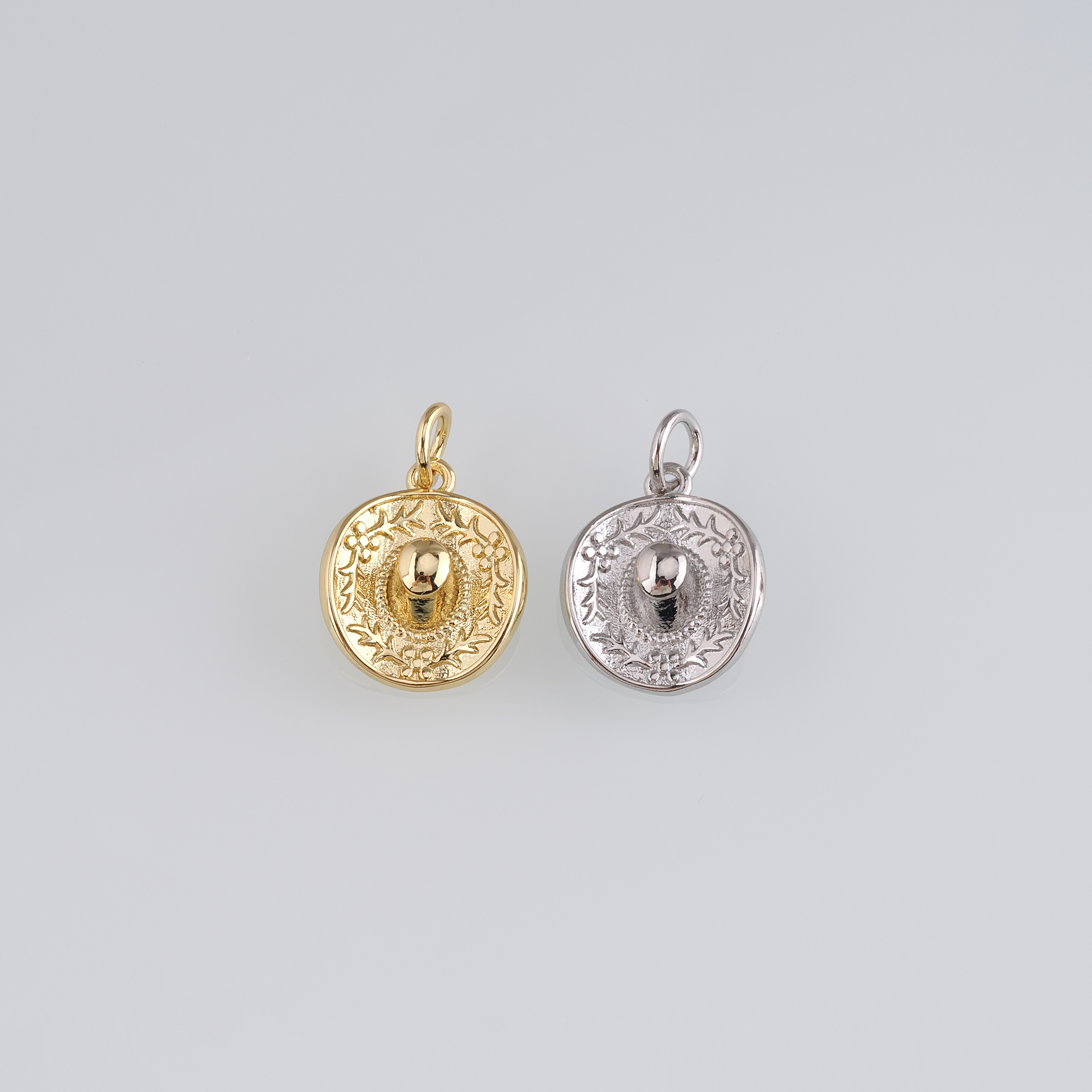 18K Gold Filled Cowboy Hat Pendant,Hat Charm,Cowboy Hat Earrings Necklace for DIY Jewelry Making Supply