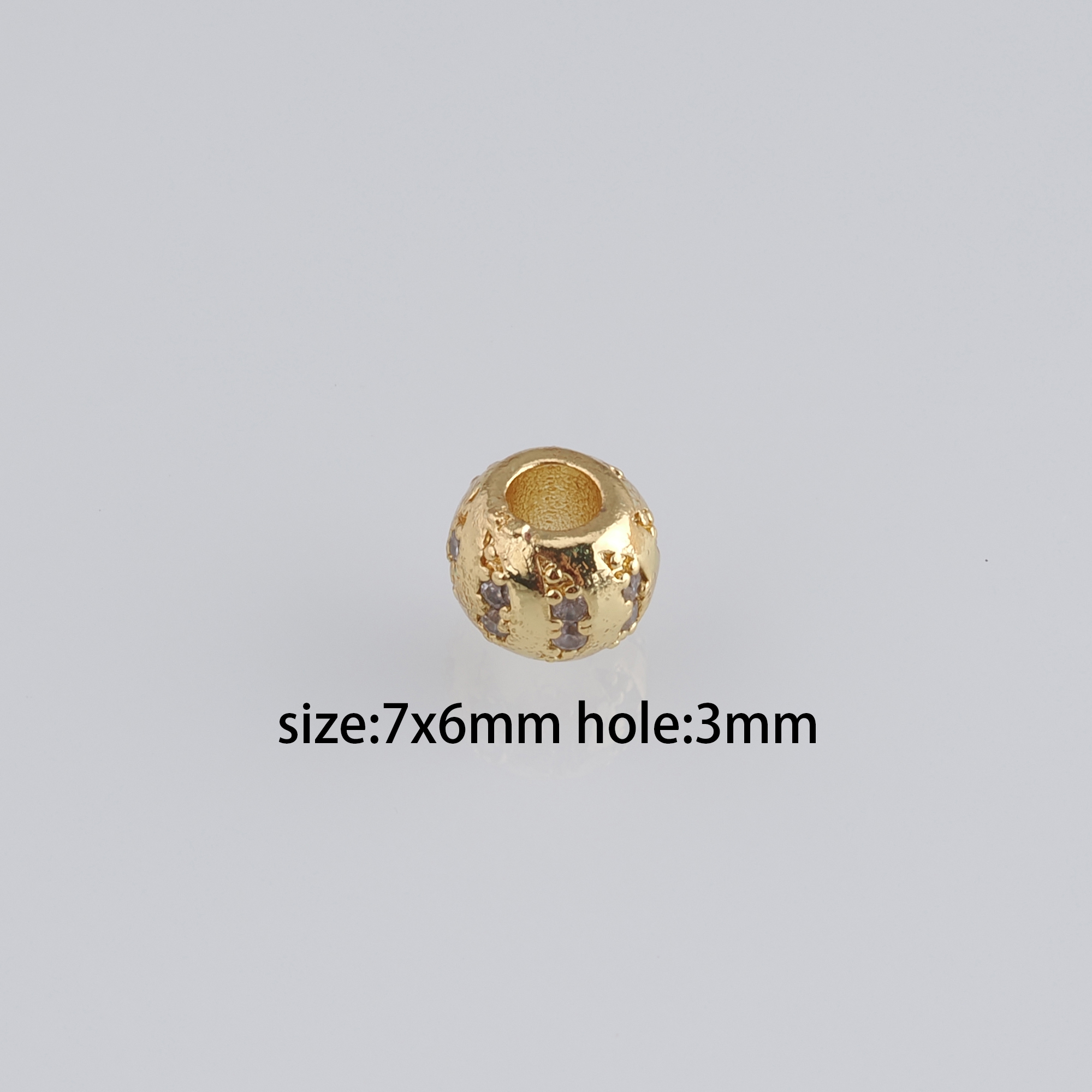 10pcs 18K Gold Filled Round Spacer Beads,Gold Beads,Ball Bead for Bracelet Jewelry Necklace Making Supply