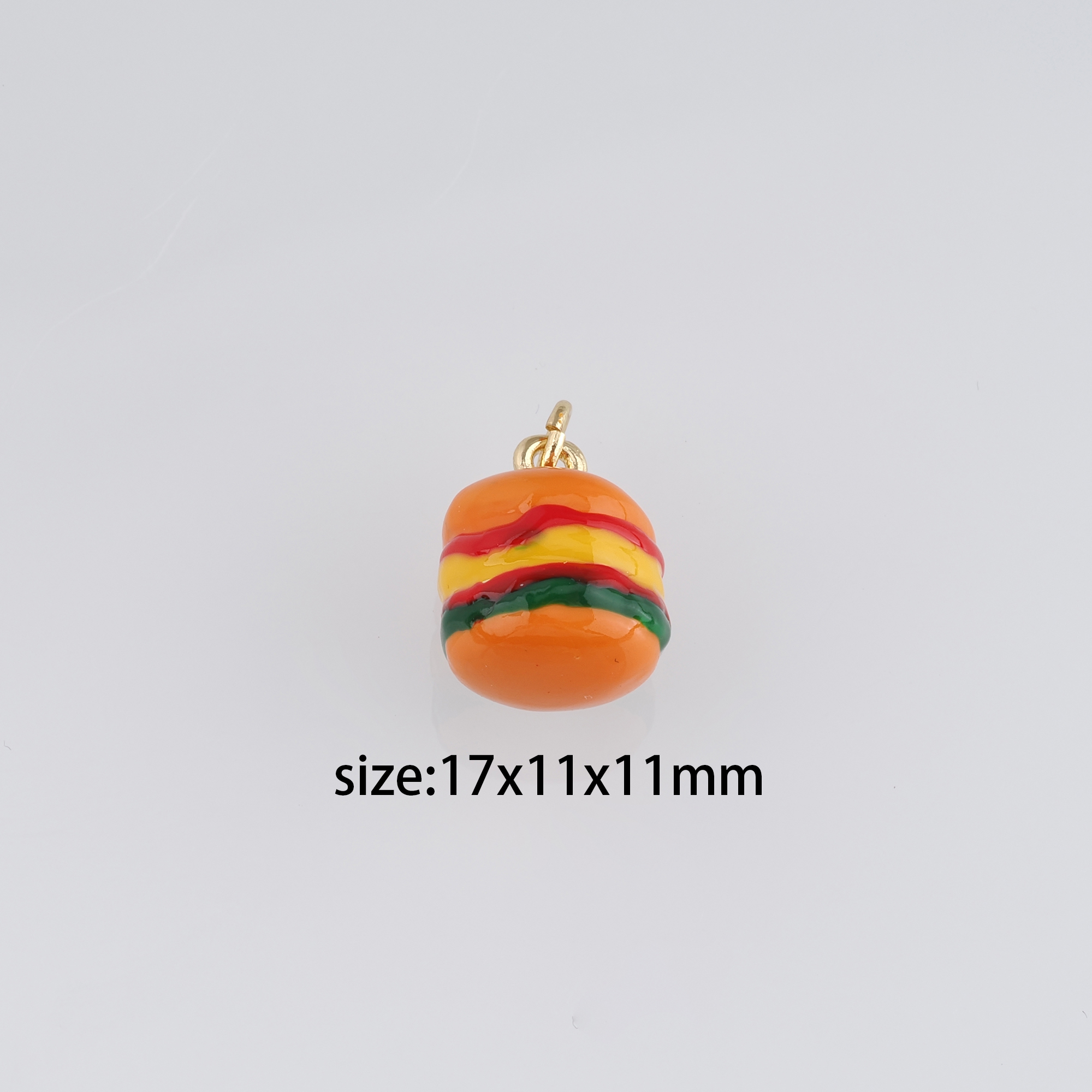 18K Gold Filled Hamburger Pendant,Mushroom Charm Earrings Necklace for DIY Jewelry Making Supply