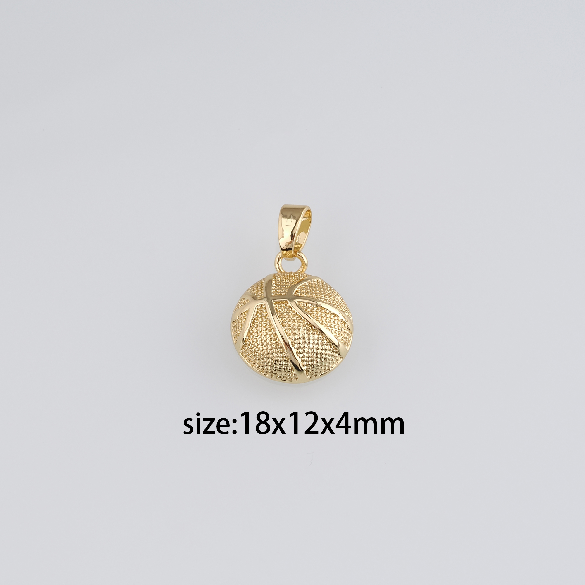 18K Gold Filled Basketball Pendant,Dainty Basketball Charm Earrings Necklace for DIY Jewelry Making Supply