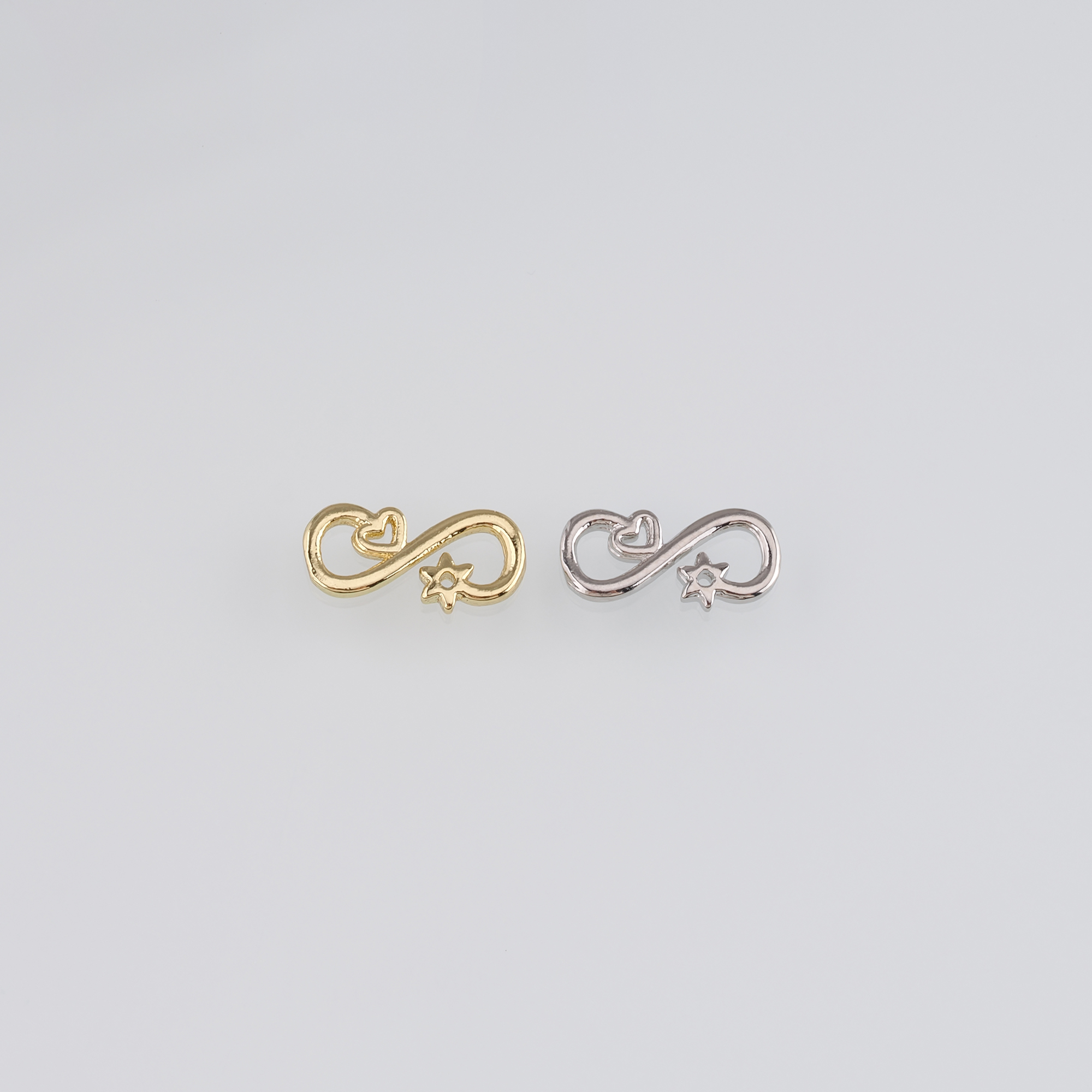 18K Gold Filled Infinity Connector,Dainty Infinity Charm Necklace Bracelet for DIY Jewelry Making Supply