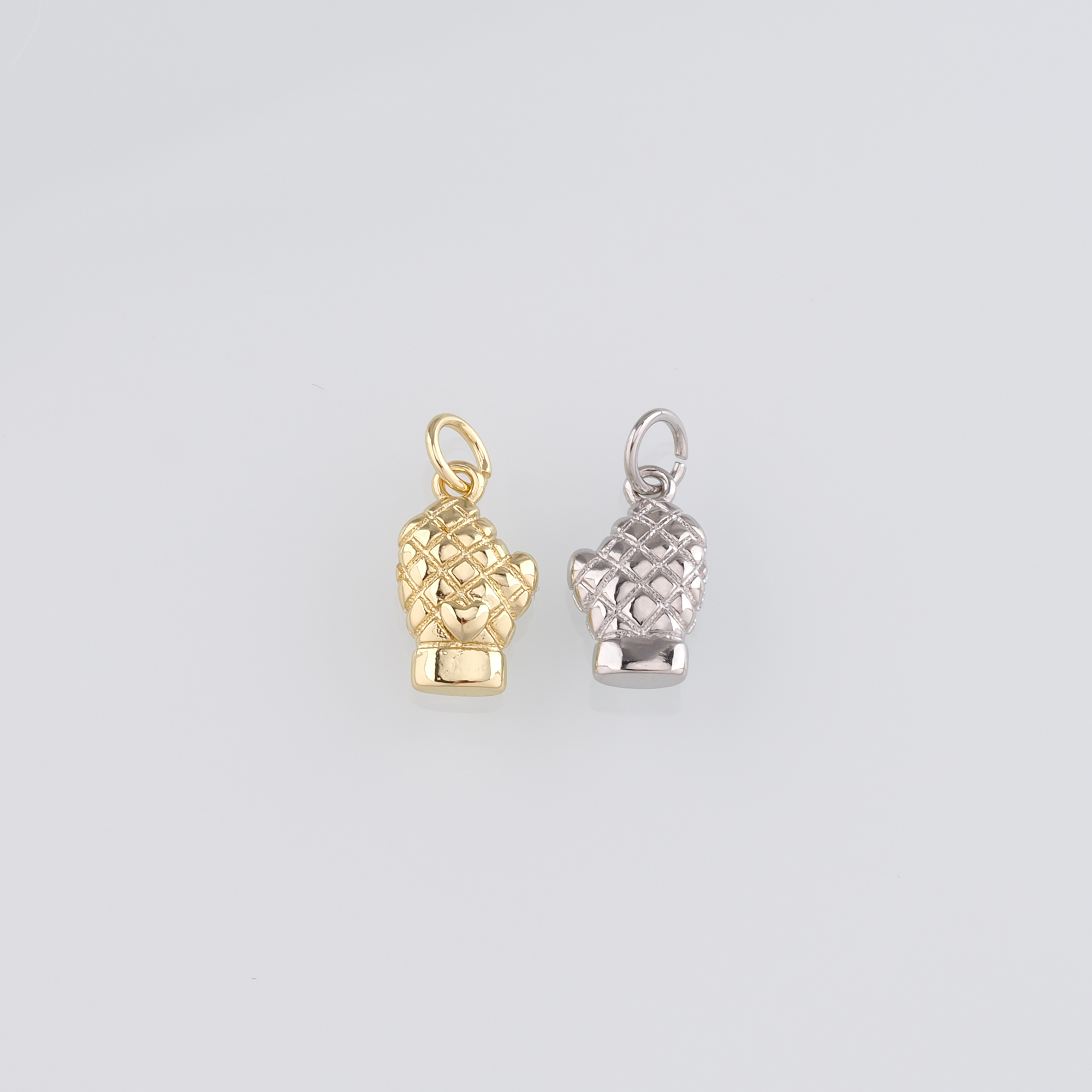 18K Gold Filled Glove Pendant,Dainty Glove Charm Earrings Necklace for DIY Jewelry Making Supply