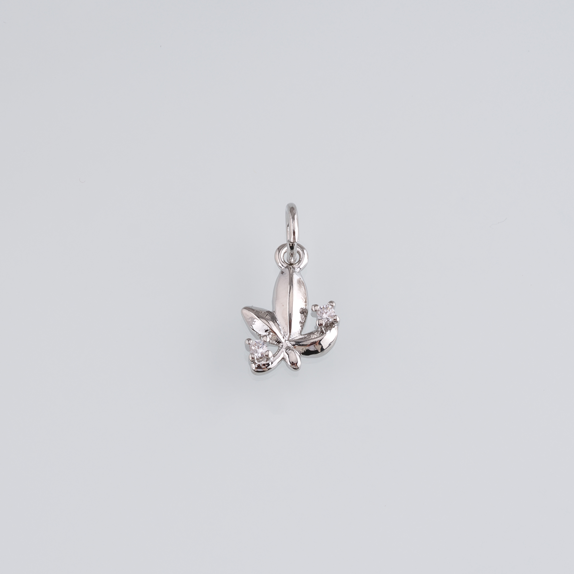 18K Gold Filled Maple Leaf Pendant,CZ Micro Pave Leaf Charm Earrings Necklace for DIY Jewelry Making Supply