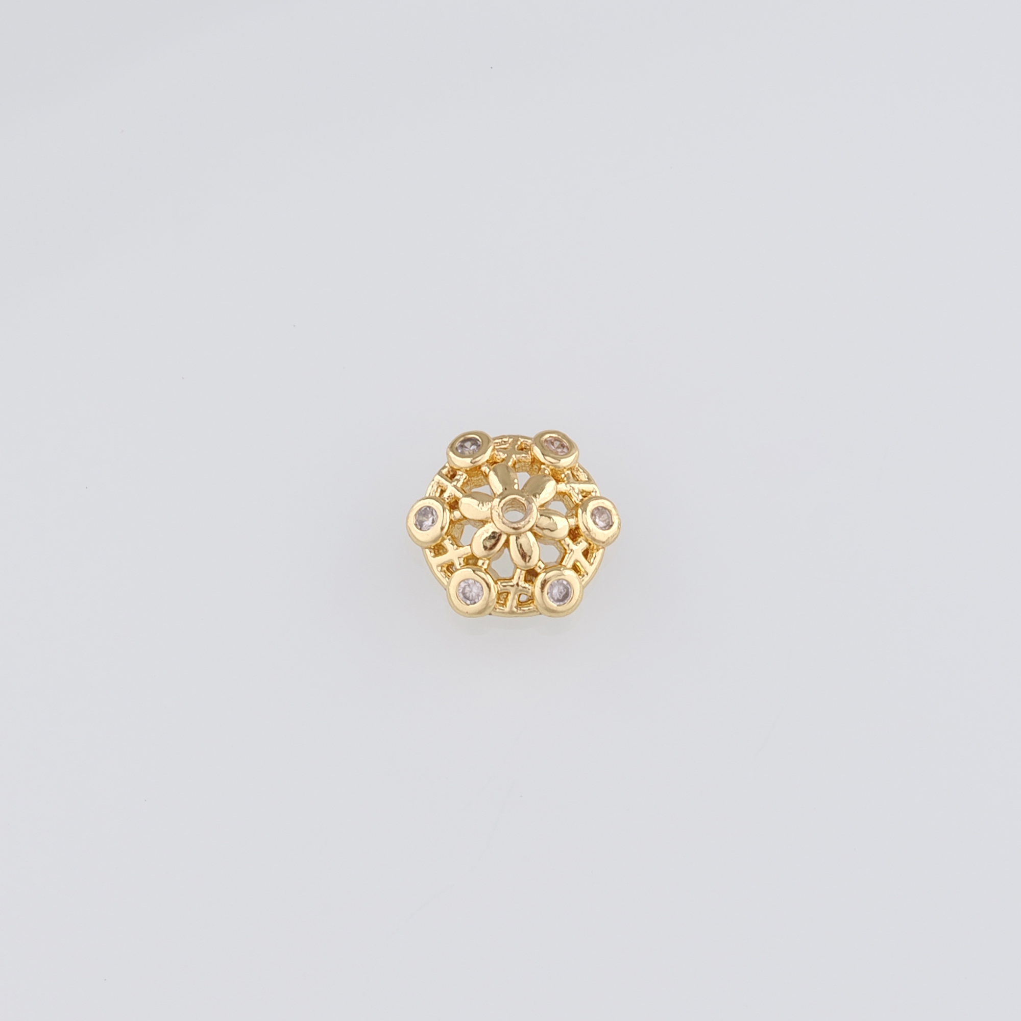 20Pcs 18K Gold Filled Flower Bead Caps,Pearl Caps,Dainty Flower Caps,DIY Jewelry Making Supply