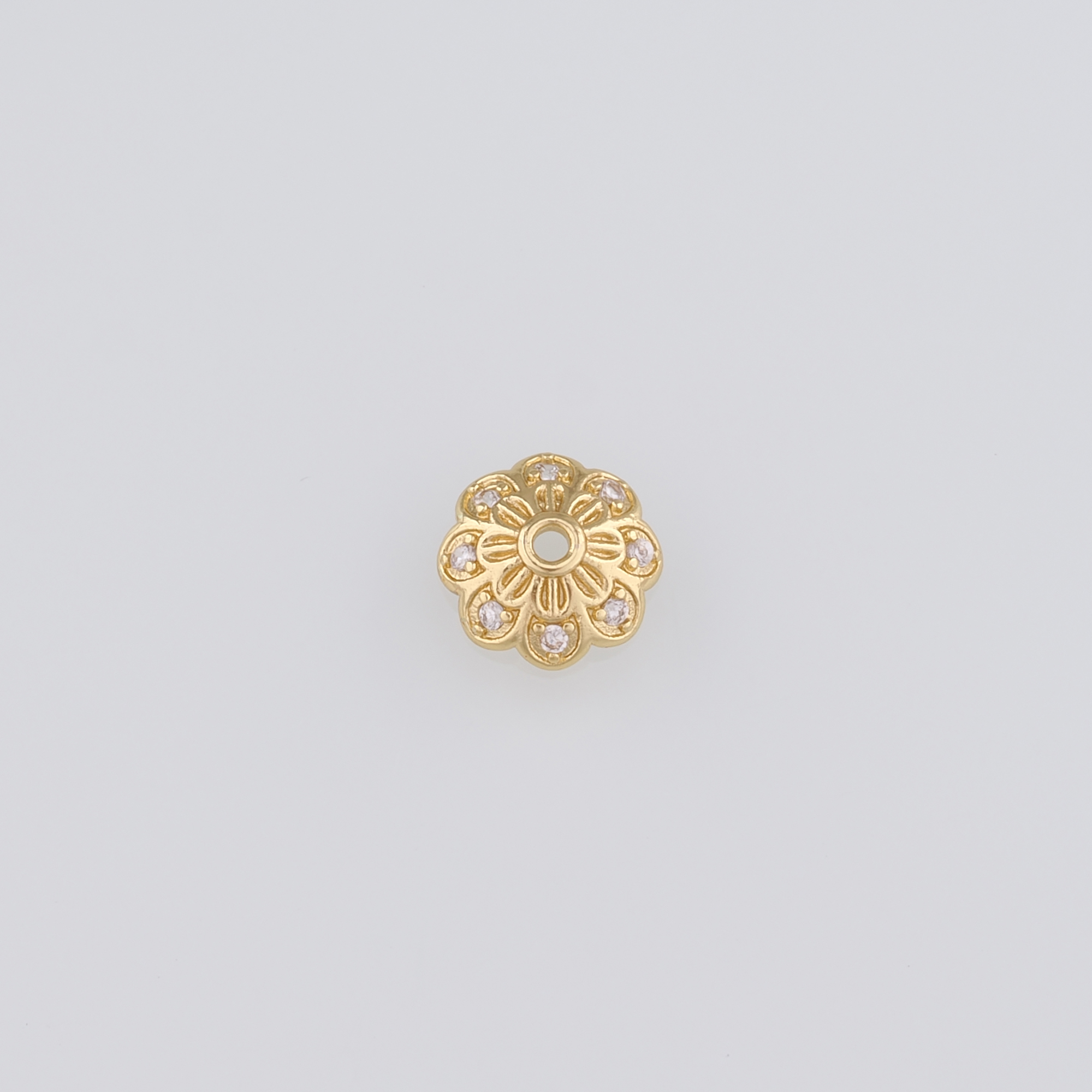 20Pcs 18K Gold Filled Flower Bead Caps,Pearl Caps,Dainty Flower Caps,DIY Jewelry Making Supply