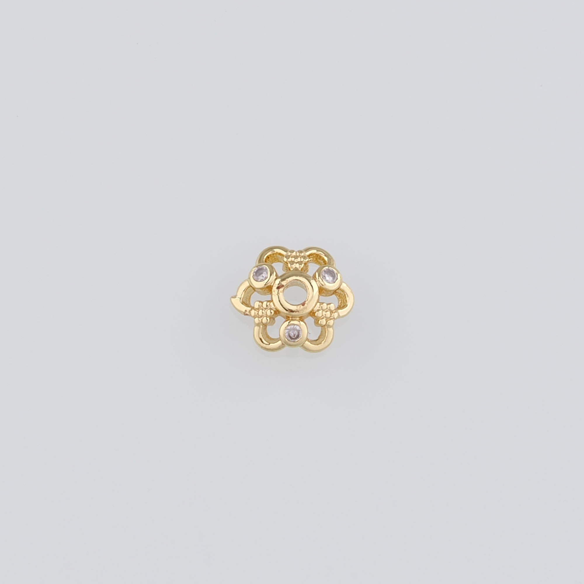 20Pcs 18K Gold Filled Flower Bead Caps,Pearl Caps,Dainty Flower Caps,DIY Jewelry Making Supply
