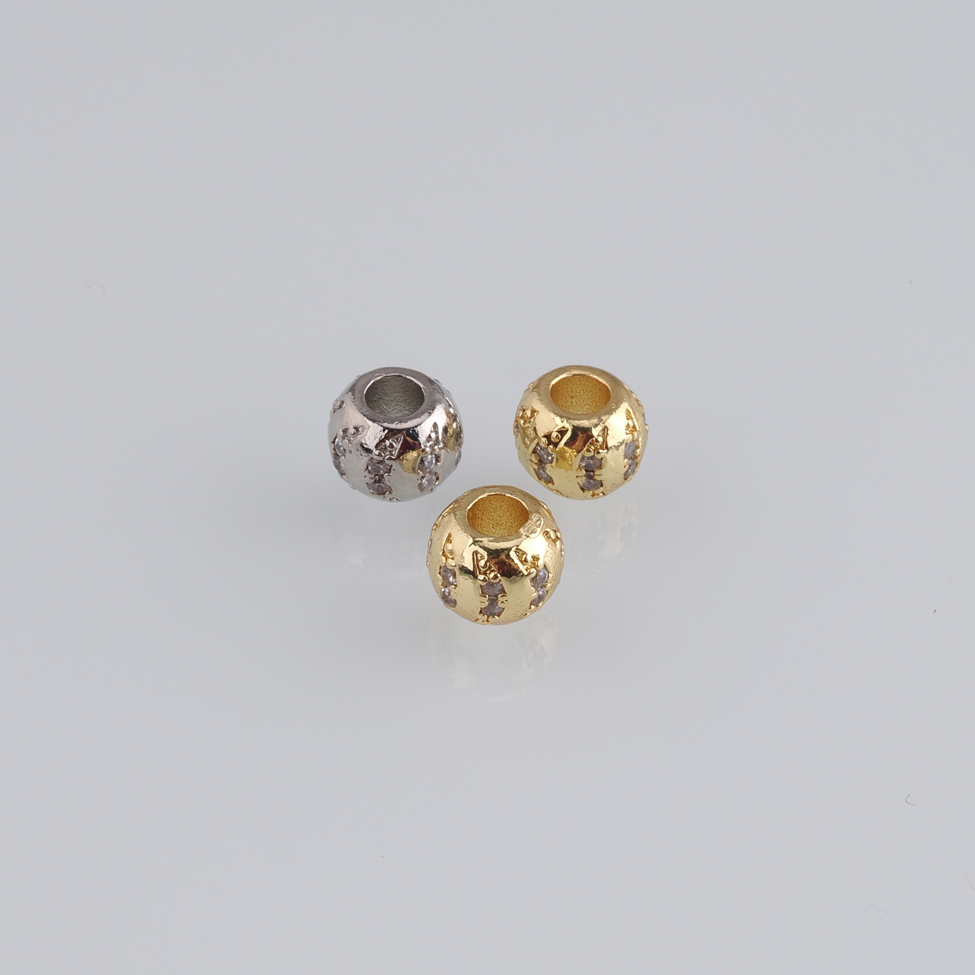 10pcs 18K Gold Filled Round Spacer Beads,Gold Beads,Ball Bead for Bracelet Jewelry Necklace Making Supply