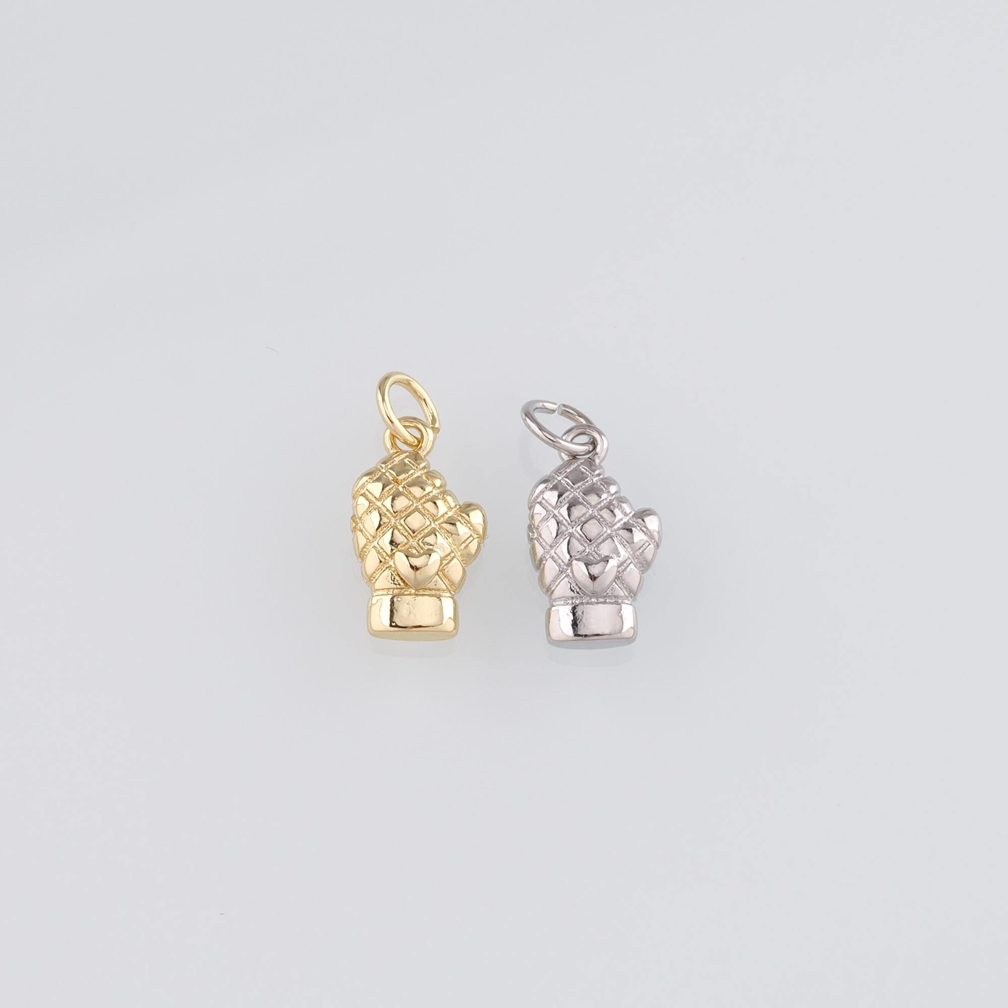 18K Gold Filled Glove Pendant,Dainty Glove Charm Earrings Necklace for DIY Jewelry Making Supply