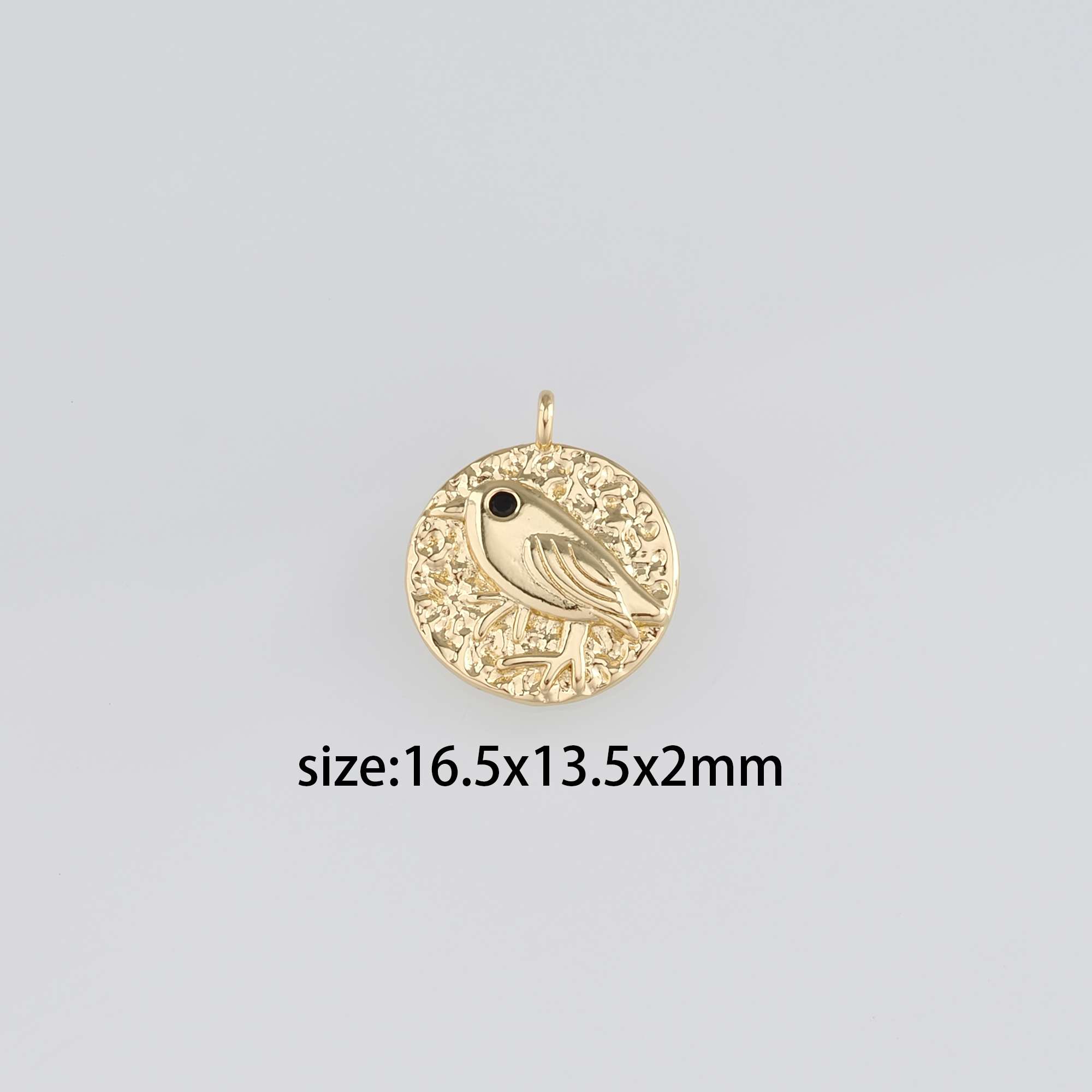 18K Gold Filled Bird Pendant,Bee Necklace,Dog Charm Earrings Necklace for DIY Jewelry Making Supply