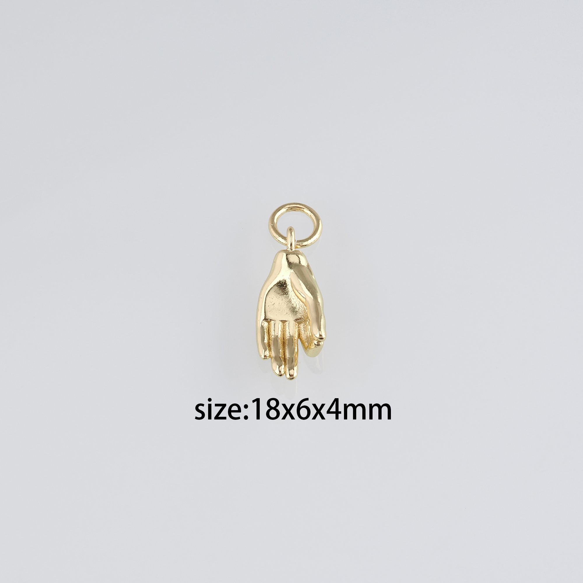 18K Gold Filled Saturn Pendant,Hand Charm Earrings Necklace for DIY Jewelry Making Supply