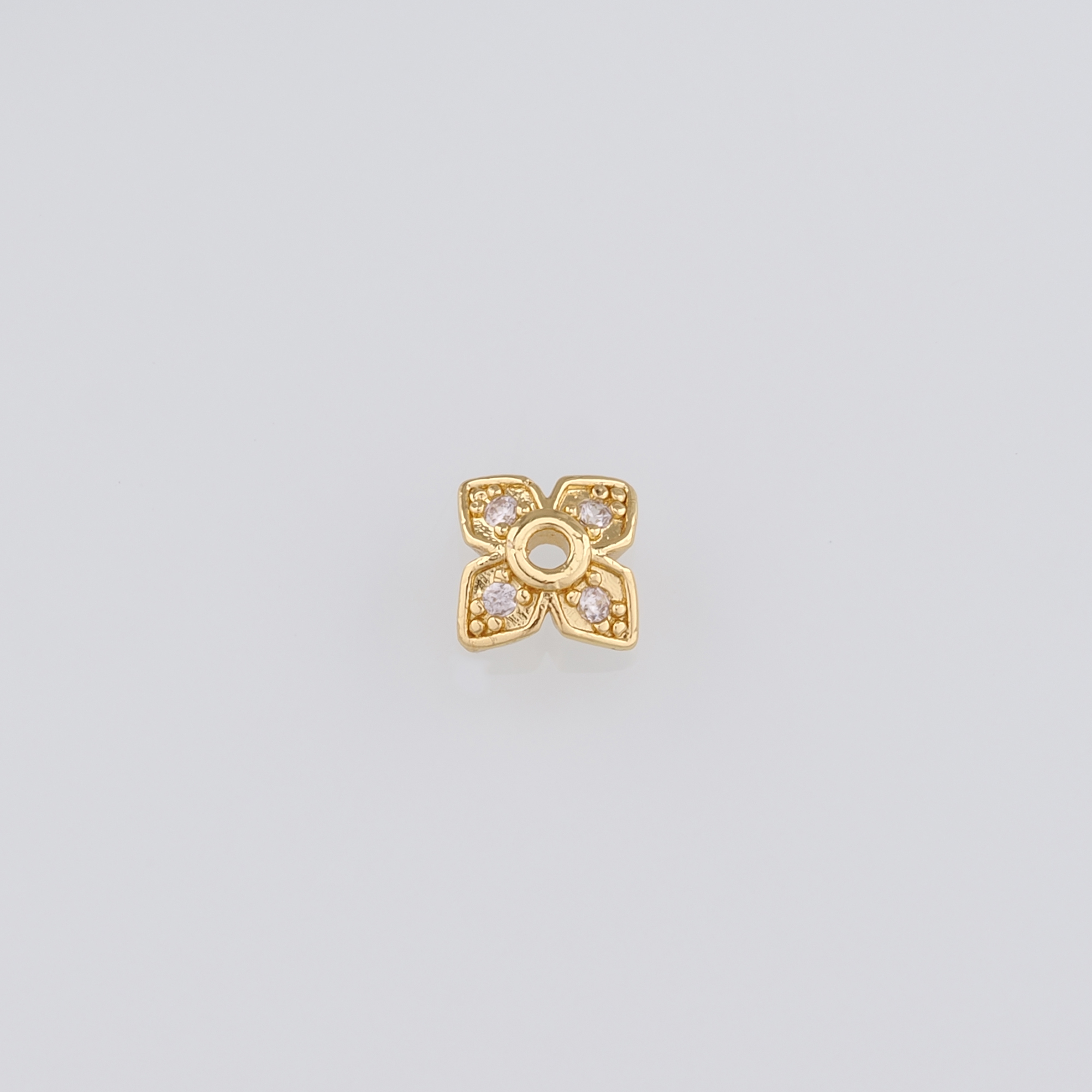 20Pcs 18K Gold Filled Flower Bead Caps,Pearl Caps,Dainty Flower Caps,DIY Jewelry Making Supply