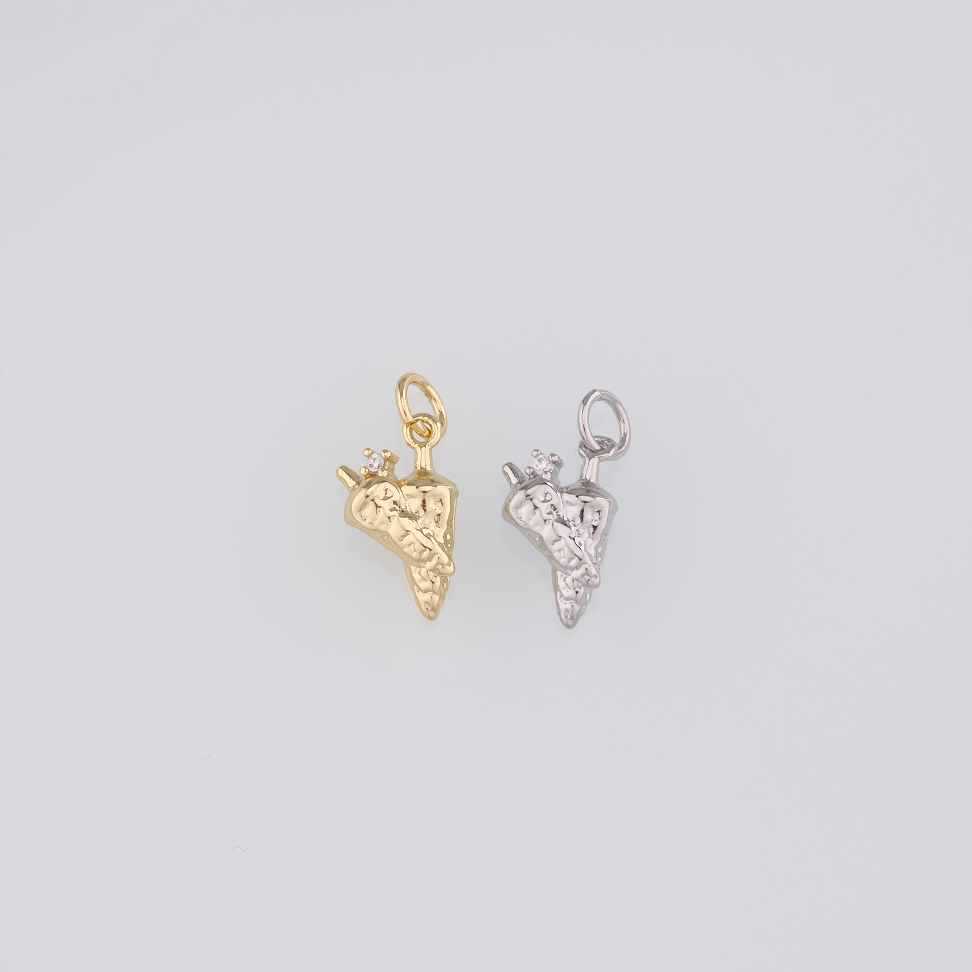 18K Gold Filled Chili Pendant,Dainty Chili Charm Earrings Necklace for DIY Jewelry Making Supply