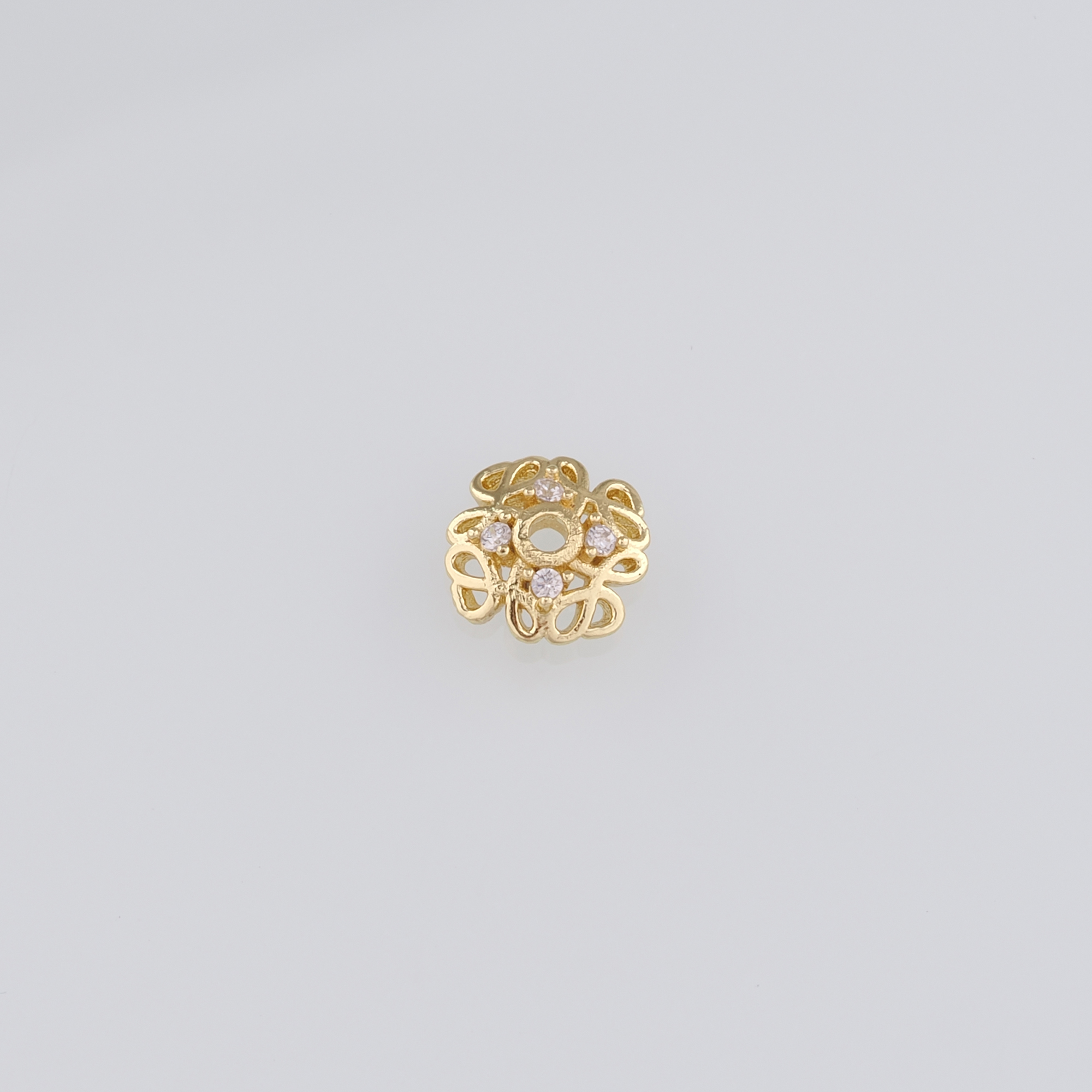20Pcs 18K Gold Filled Flower Bead Caps,Pearl Caps,Dainty Flower Caps,DIY Jewelry Making Supply
