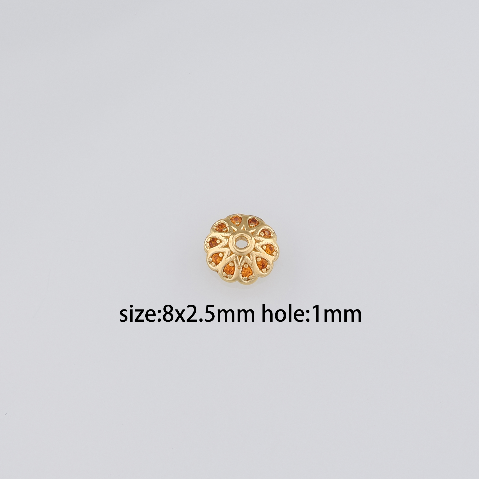 20Pcs 18K Gold Filled Flower Bead Caps,Pearl Caps,Dainty Flower Caps,DIY Jewelry Making Supply