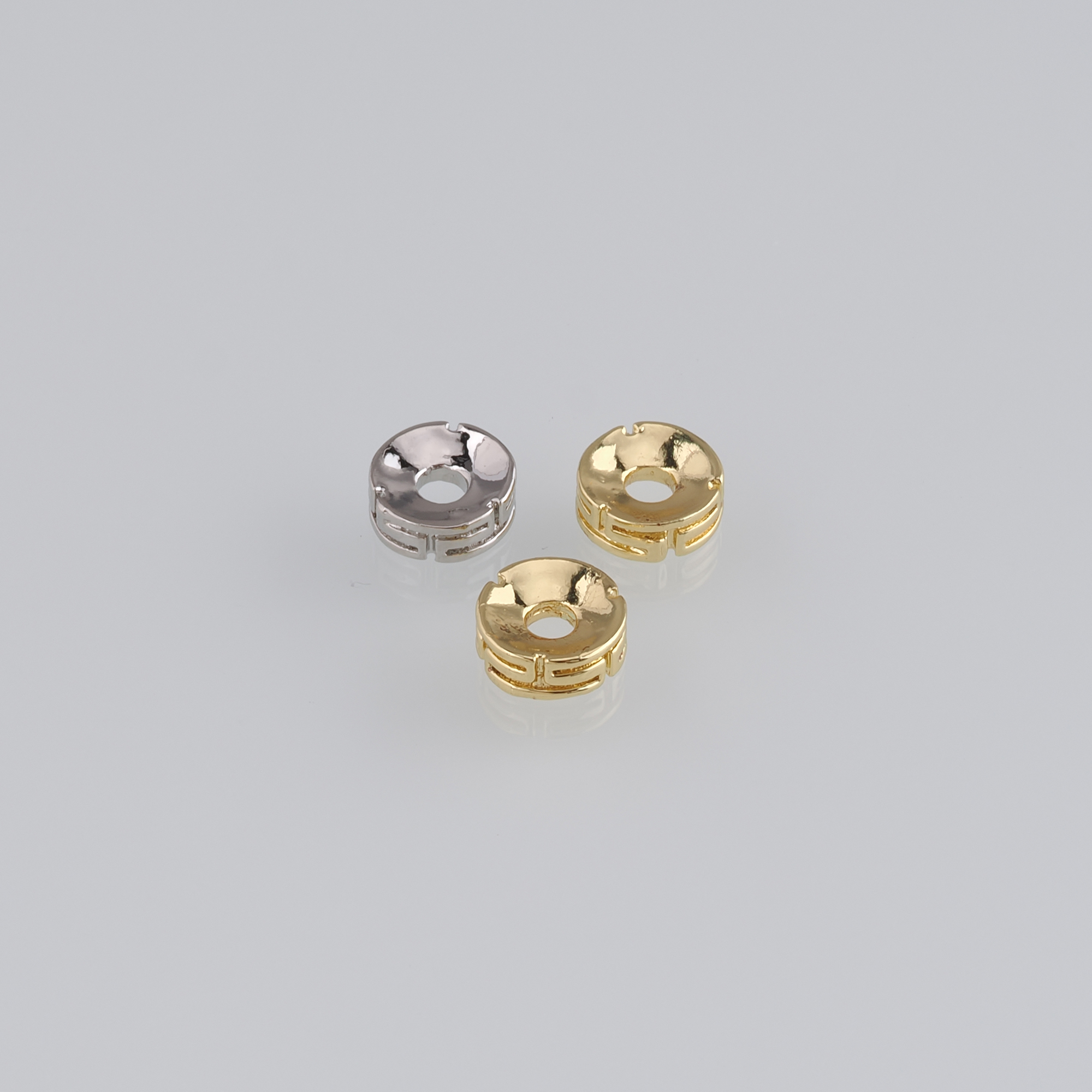 20Pcs 18K Gold Filled Round Flat Beads,Flat Spacer Beads,DIY Jewelry Making Supply