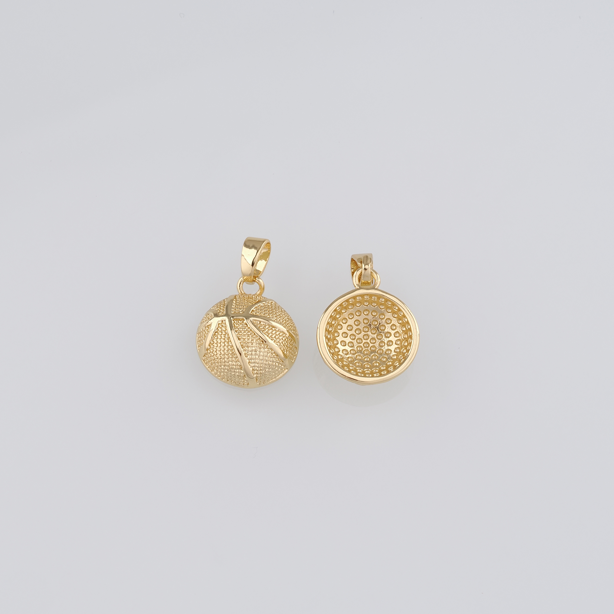 18K Gold Filled Basketball Pendant,Dainty Basketball Charm Earrings Necklace for DIY Jewelry Making Supply
