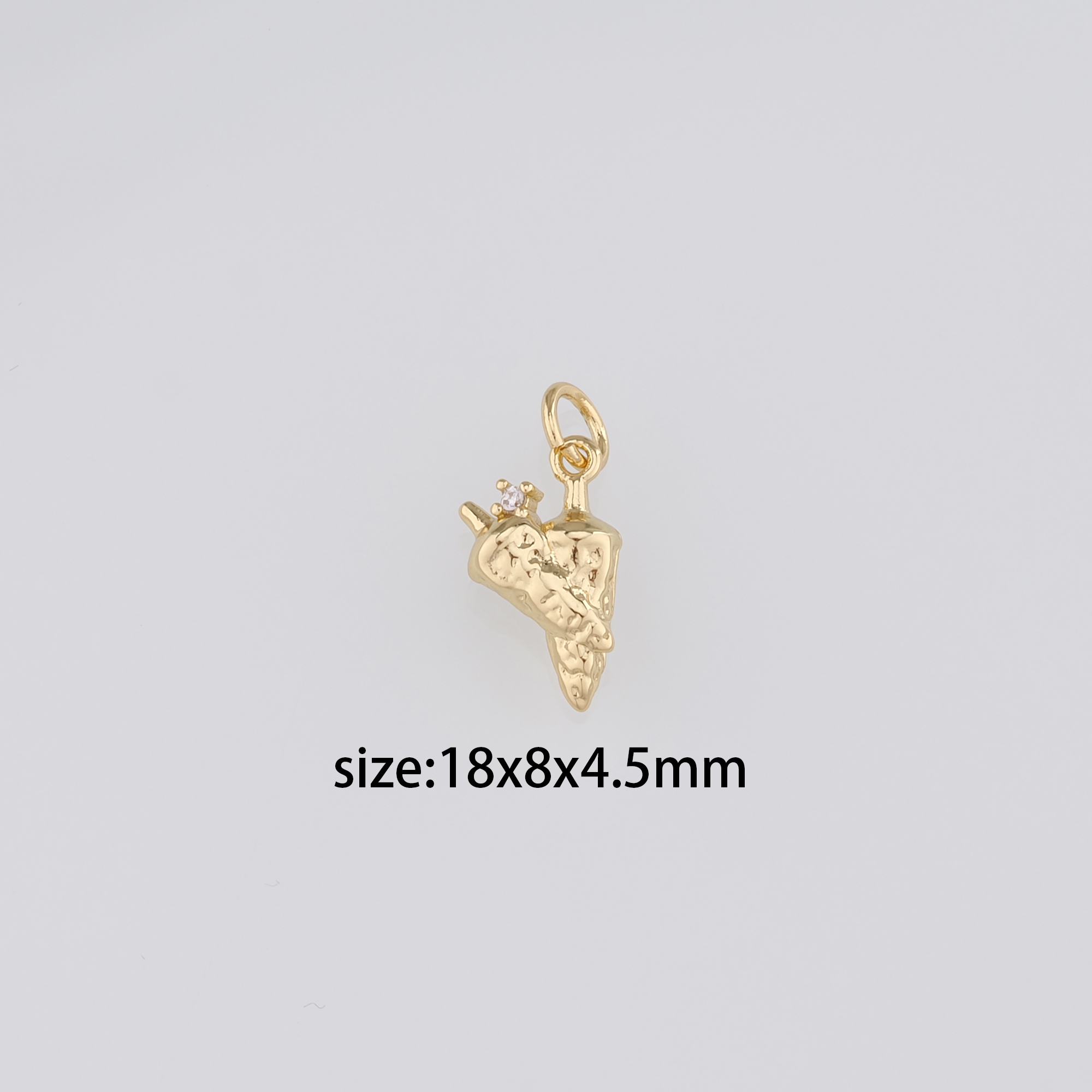 18K Gold Filled Chili Pendant,Dainty Chili Charm Earrings Necklace for DIY Jewelry Making Supply