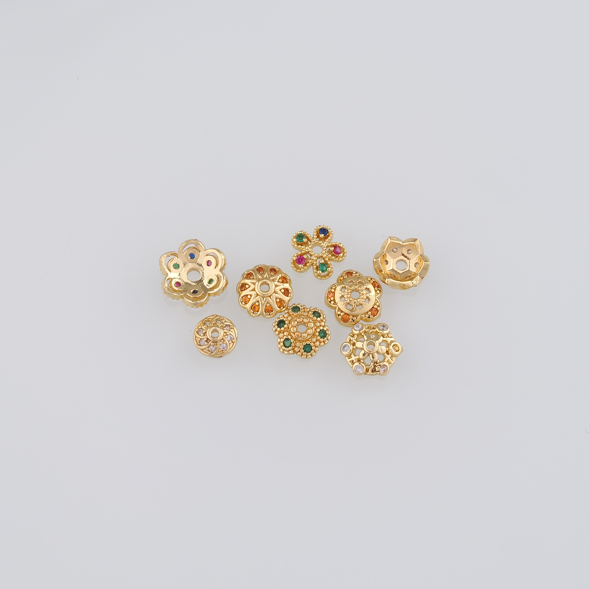 20Pcs 18K Gold Filled Flower Bead Caps,Pearl Caps,Dainty Flower Caps,DIY Jewelry Making Supply