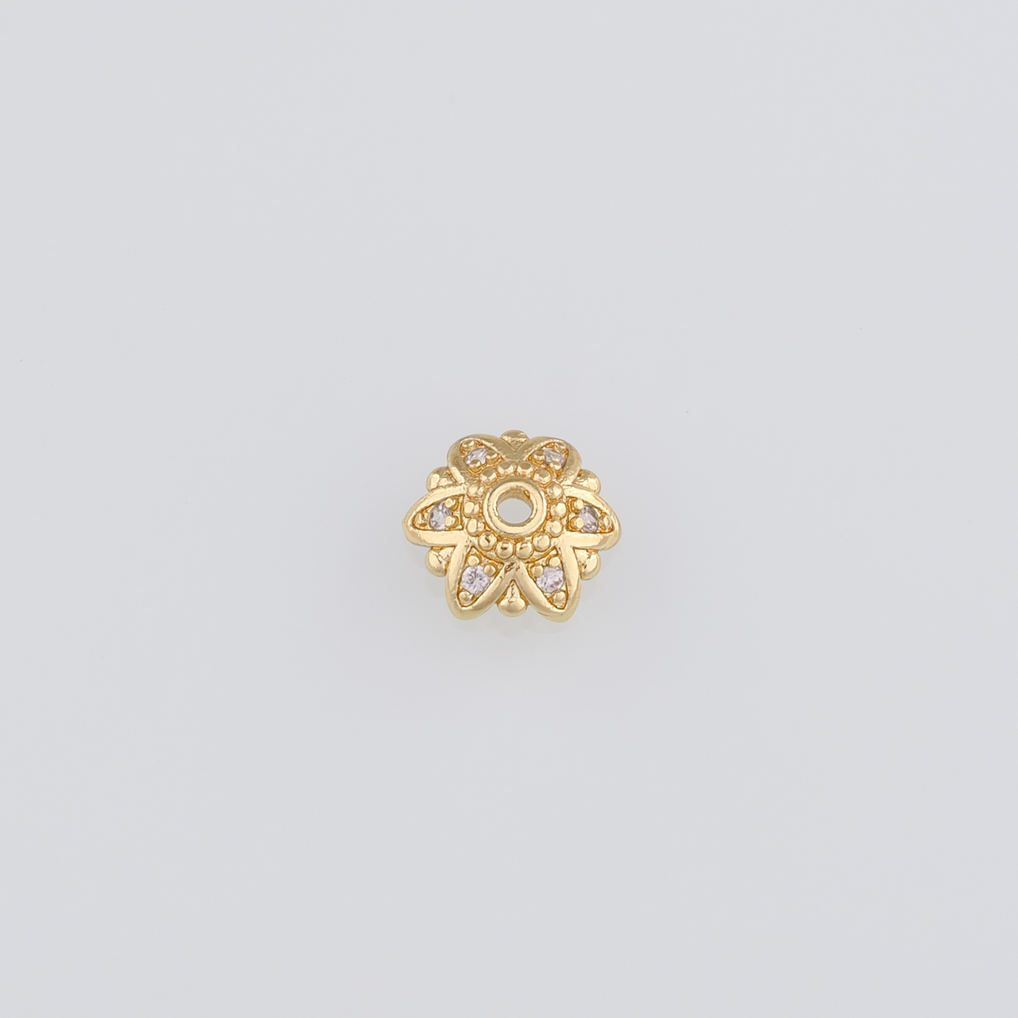20Pcs 18K Gold Filled Flower Bead Caps,Pearl Caps,Dainty Flower Caps,DIY Jewelry Making Supply