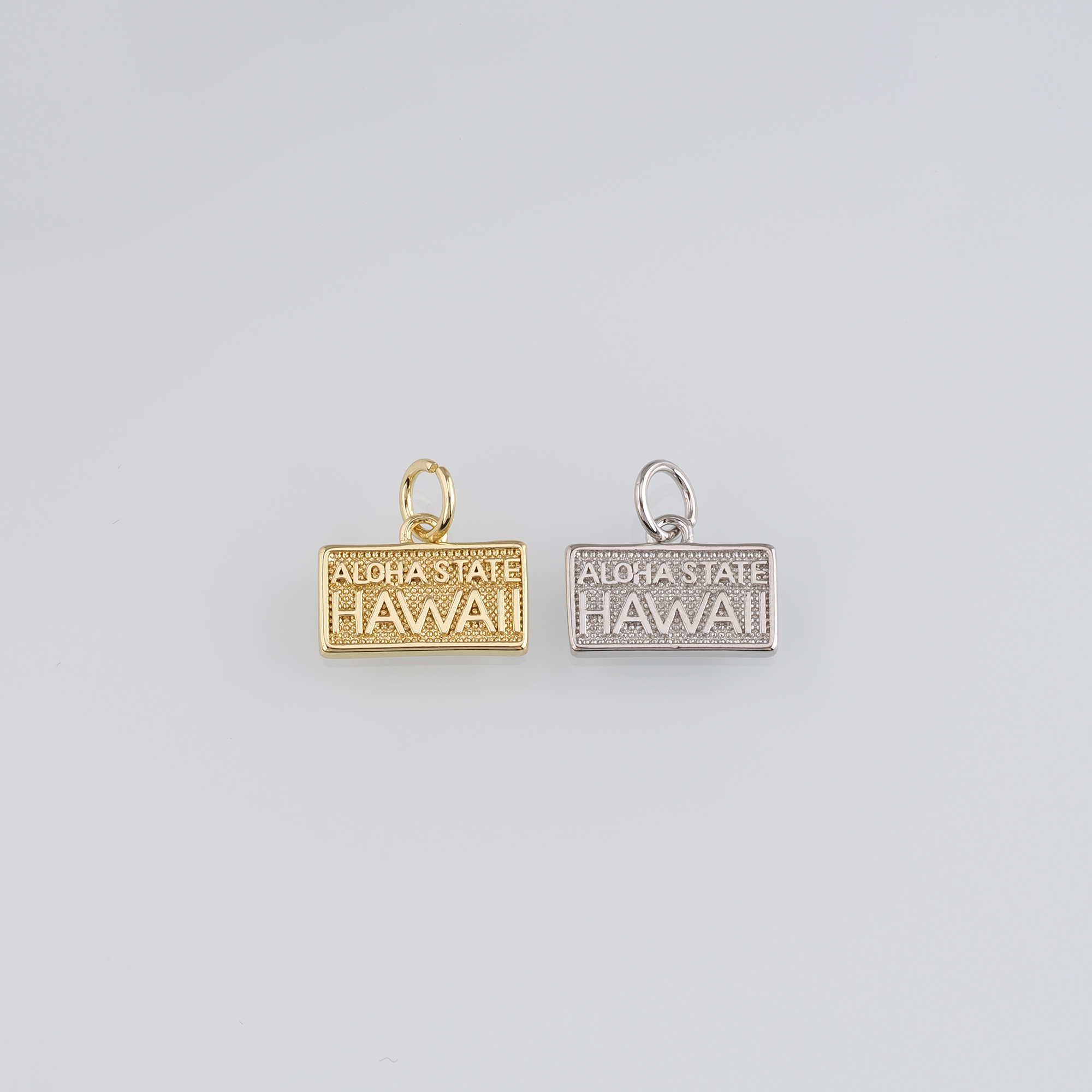 18K Gold Filled License Plate Pendant,Dainty License Plate Charm Earrings Necklace for DIY Jewelry Making Supply