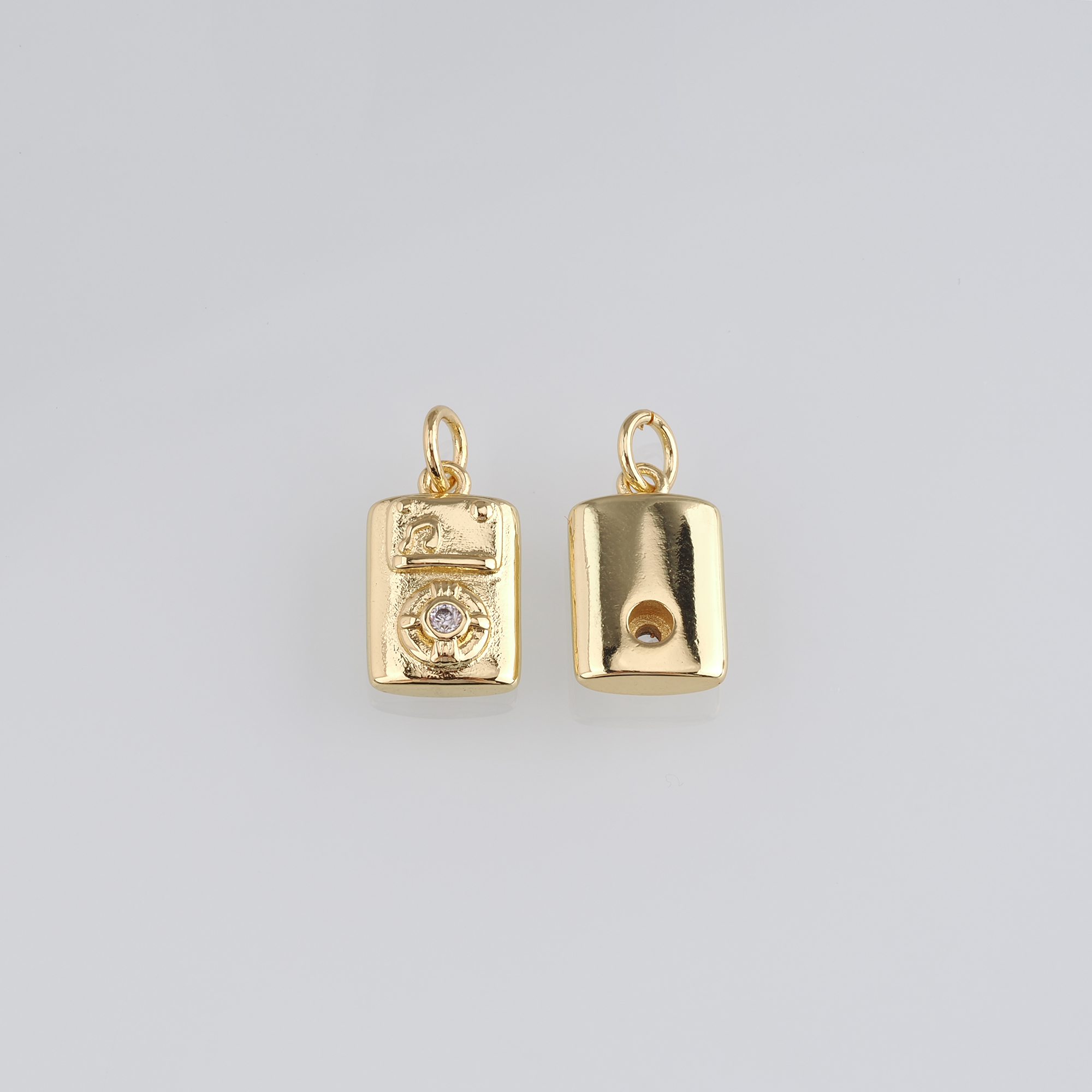 18K Gold Filled Music Player Pendant,Dainty Music Player Charm Earrings Necklace for DIY Jewelry Making Supply