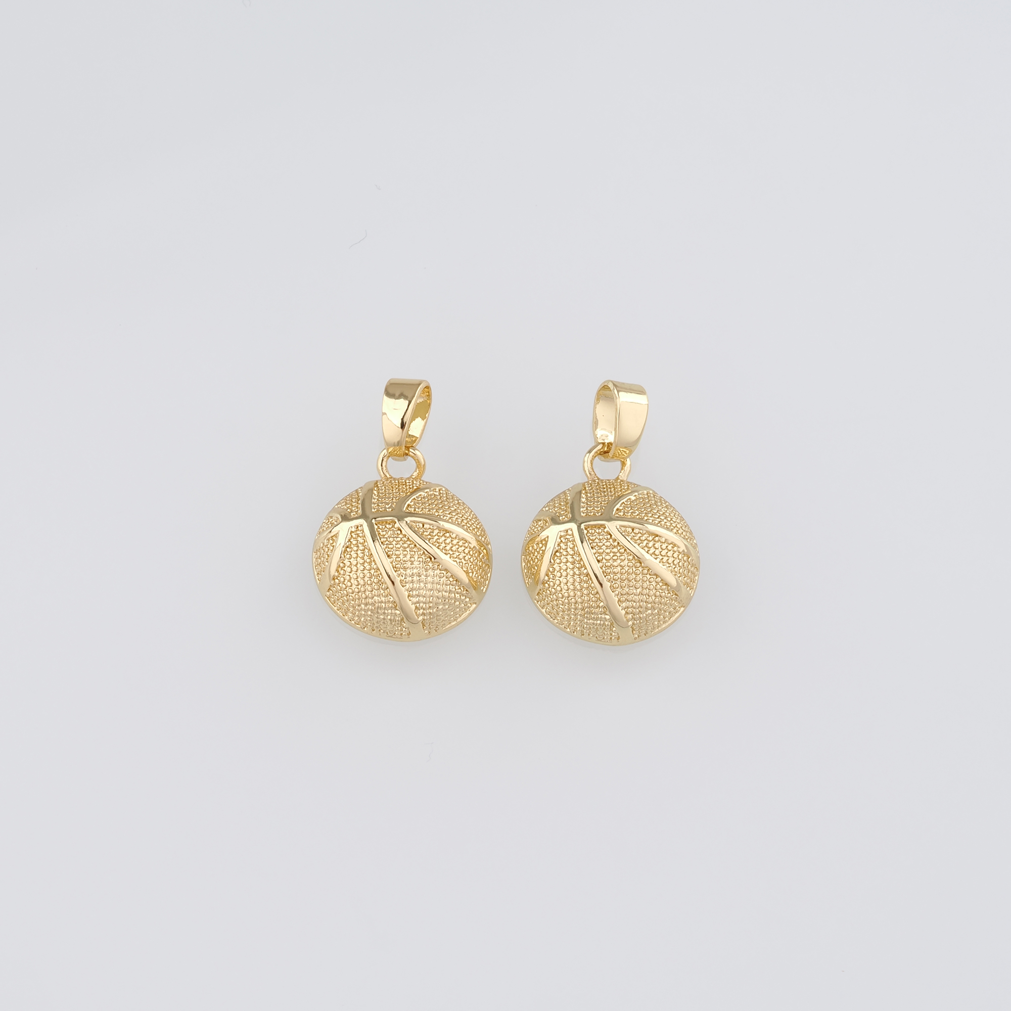 18K Gold Filled Basketball Pendant,Dainty Basketball Charm Earrings Necklace for DIY Jewelry Making Supply