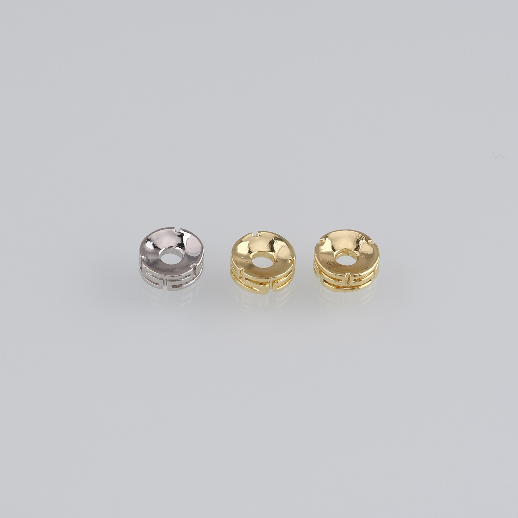 20Pcs 18K Gold Filled Round Flat Beads,Flat Spacer Beads,DIY Jewelry Making Supply