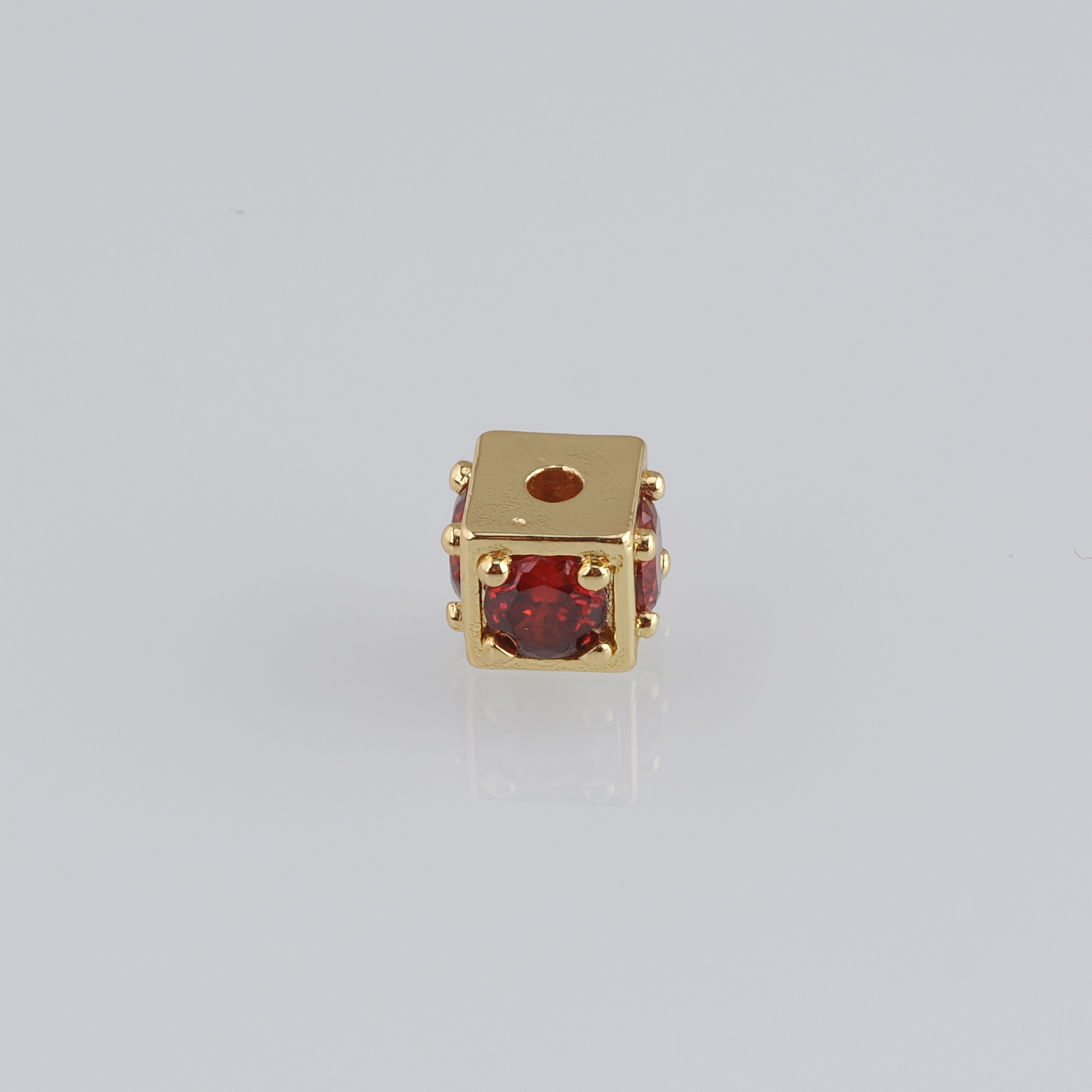 10Pcs 18K Gold Filled Square Spacer Beads,CZ Micro Pave Cube Spacer Beads,DIY Jewelry Making Supply