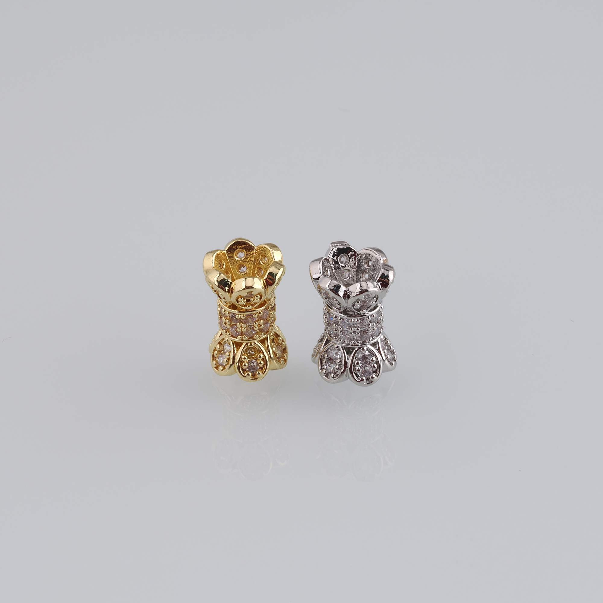 10pcs 18K Gold Filled Barrel Spacer Beads,CZ Micro Pave Barrel Beads for Bracelet Jewelry Necklace Making Supply