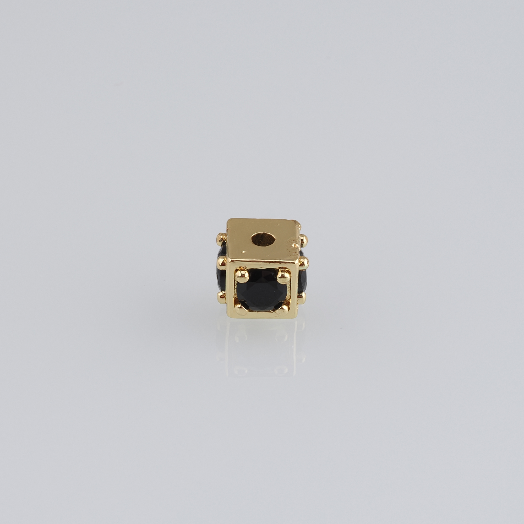 10Pcs 18K Gold Filled Square Spacer Beads,CZ Micro Pave Cube Spacer Beads,DIY Jewelry Making Supply