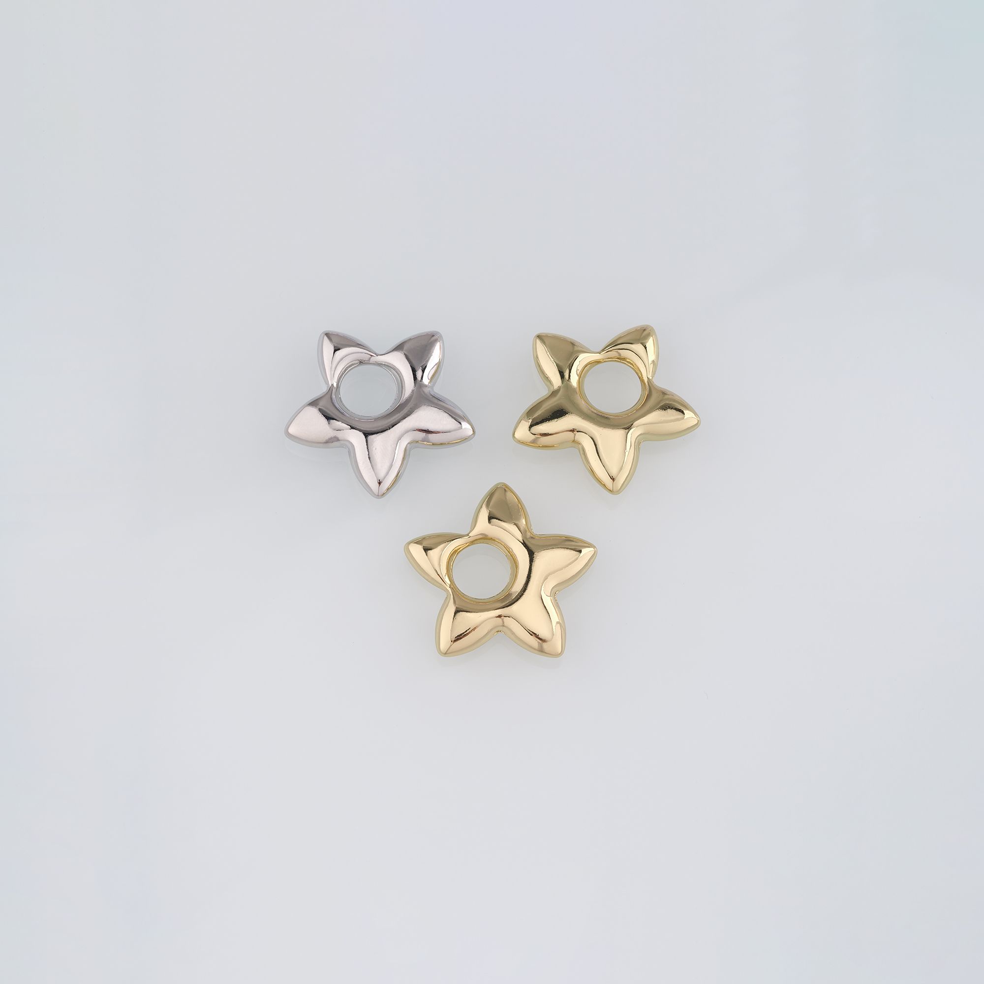 18K Gold Filled Star Pendant,Celestial Charm Earrings Necklace for DIY Jewelry Making Supply