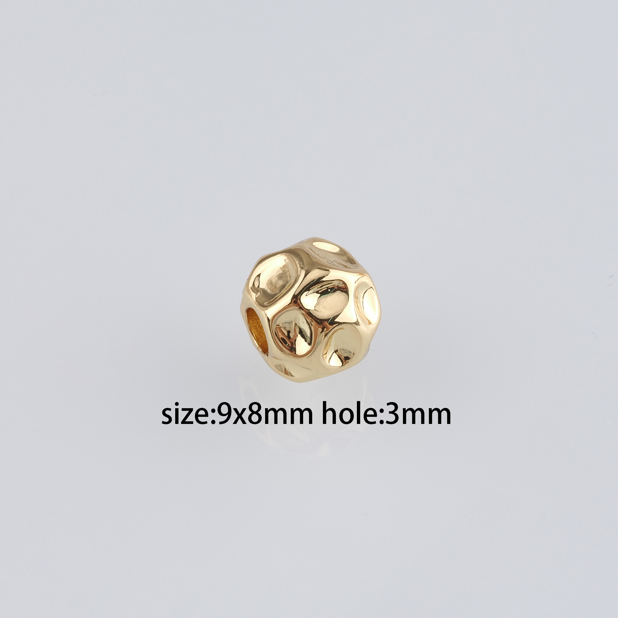 18K Gold Filled Round Spacer Beads,Gold Beads,Ball Bead for Bracelet Jewelry Necklace Making Supply