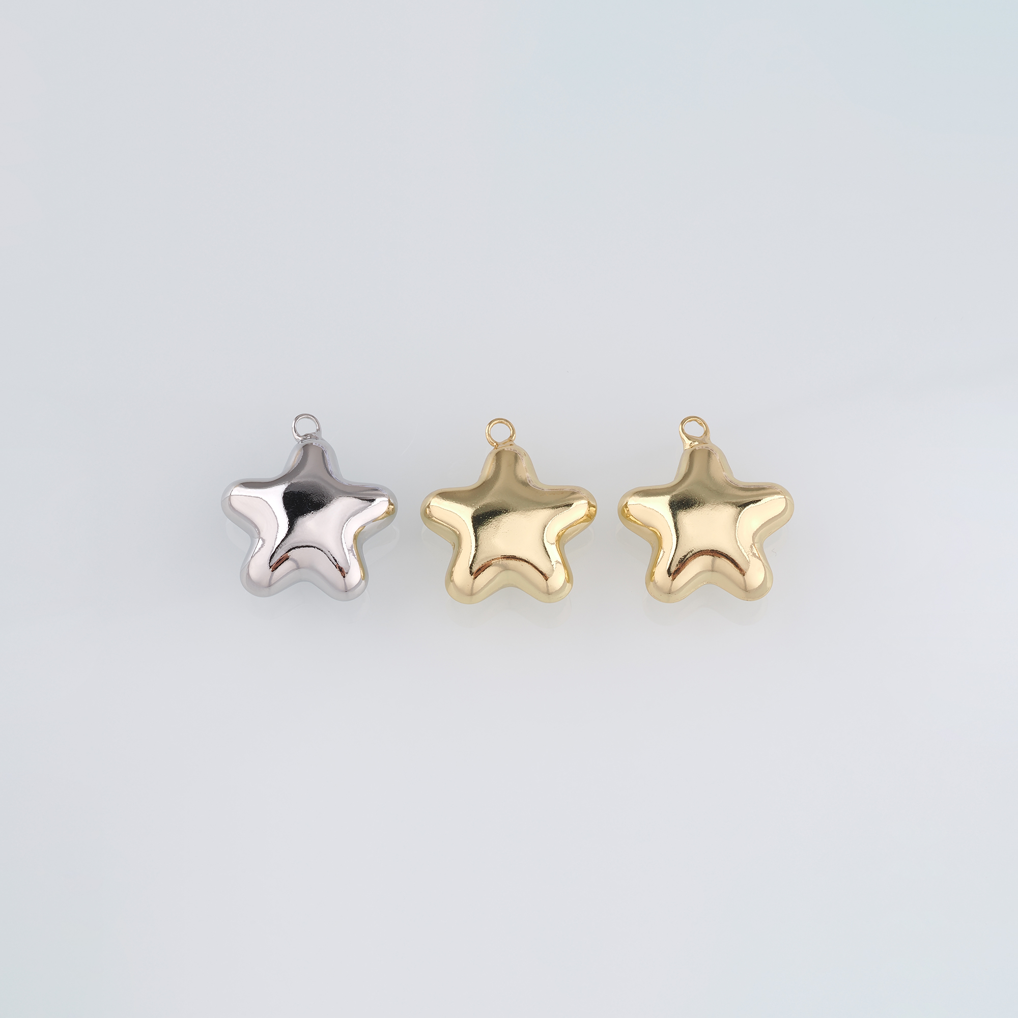 18K Gold Filled Star Pendant,Celestial Charm Earrings Necklace for DIY Jewelry Making Supply