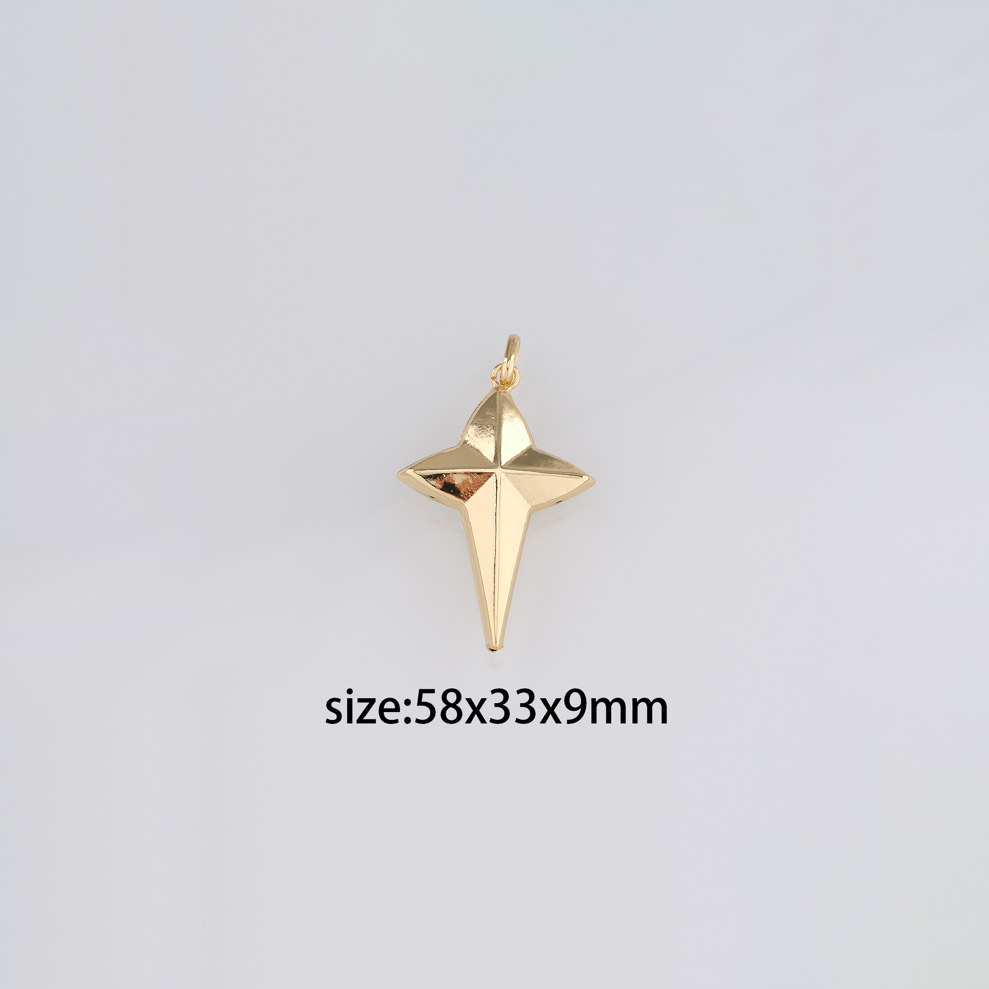 18K Gold Filled Star Pendant,Celestial Charm Earrings Necklace for DIY Jewelry Making Supply