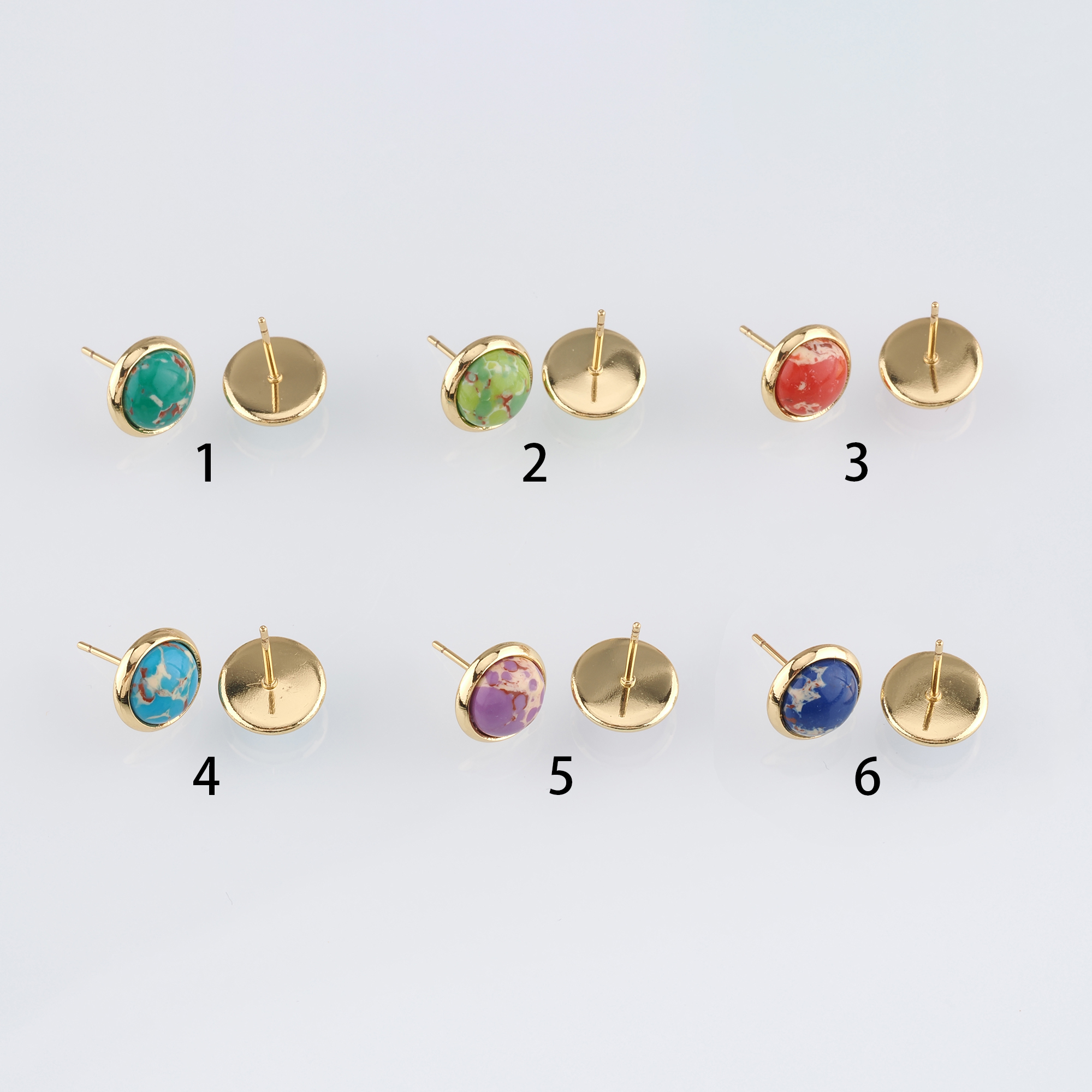 18K Gold Filled Round Stud Earrings,Round Earrings,Dainty Earrings,Minimalist Earring,Gift for Wife