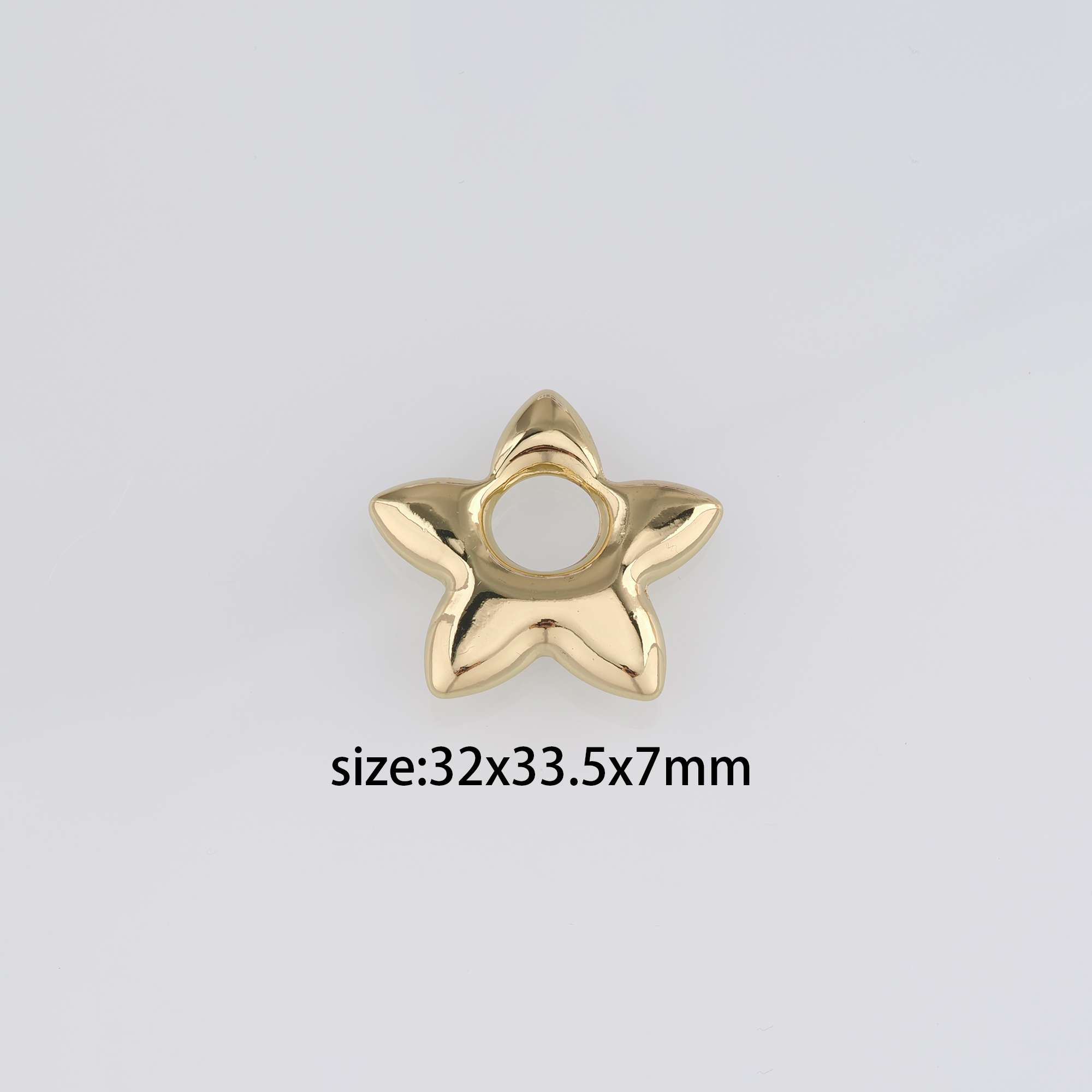 18K Gold Filled Star Pendant,Celestial Charm Earrings Necklace for DIY Jewelry Making Supply