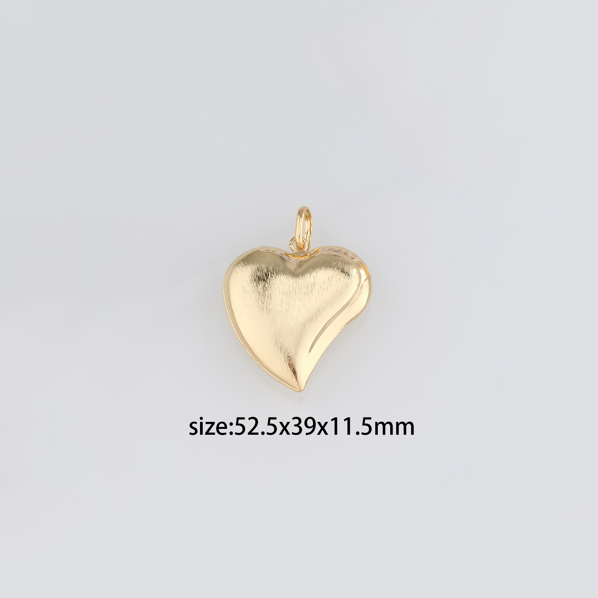 18K Gold Filled Heart Pendant,Dainty Heart Charm Earrings Necklace for DIY Jewelry Making Supply