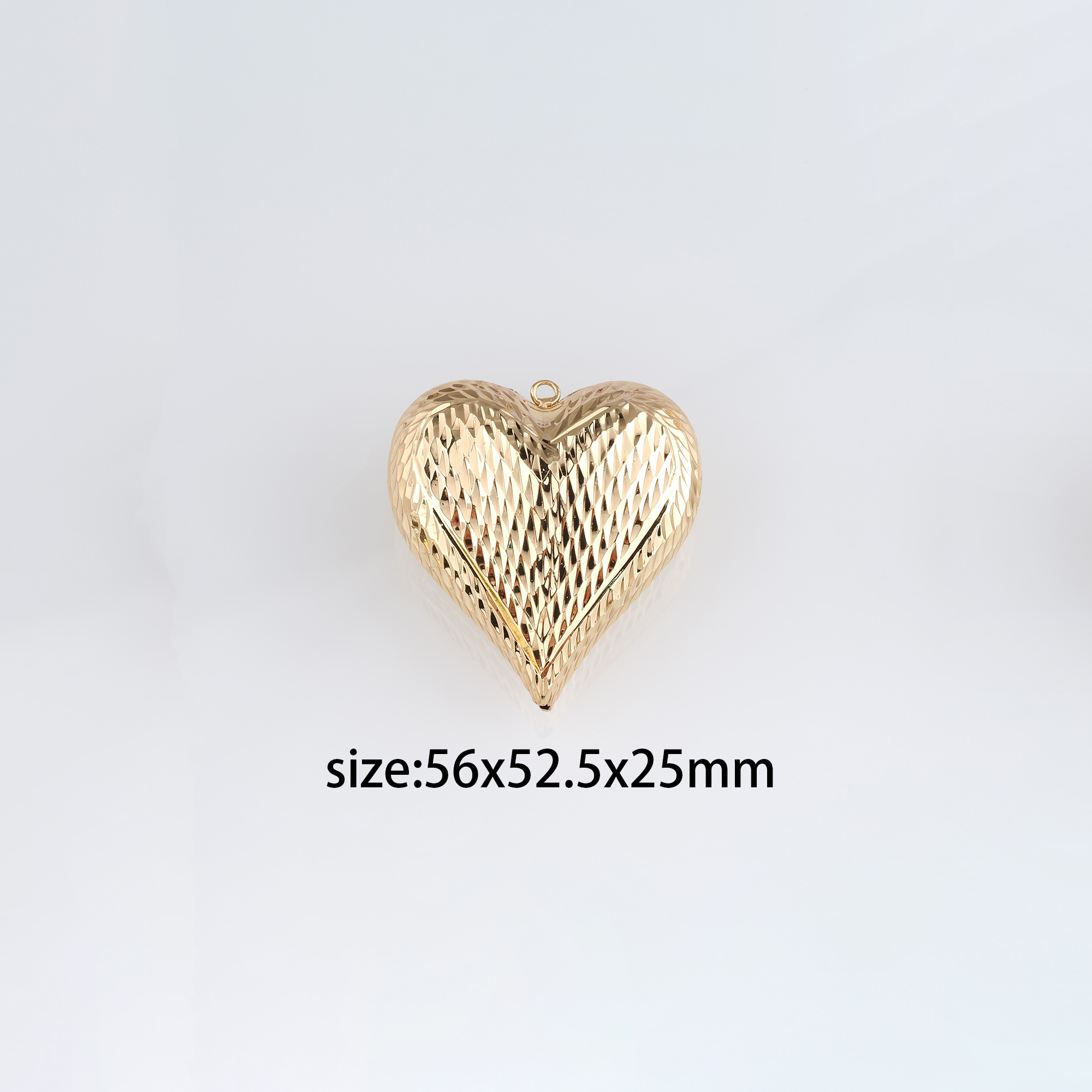 18K Gold Filled Heart Pendant,Dainty Heart Charm Earrings Necklace for DIY Jewelry Making Supply