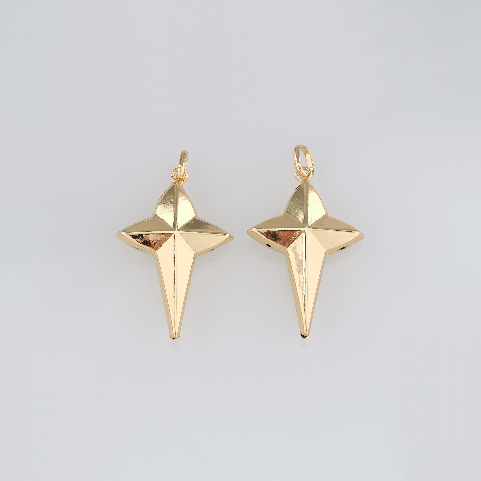 18K Gold Filled Star Pendant,Celestial Charm Earrings Necklace for DIY Jewelry Making Supply