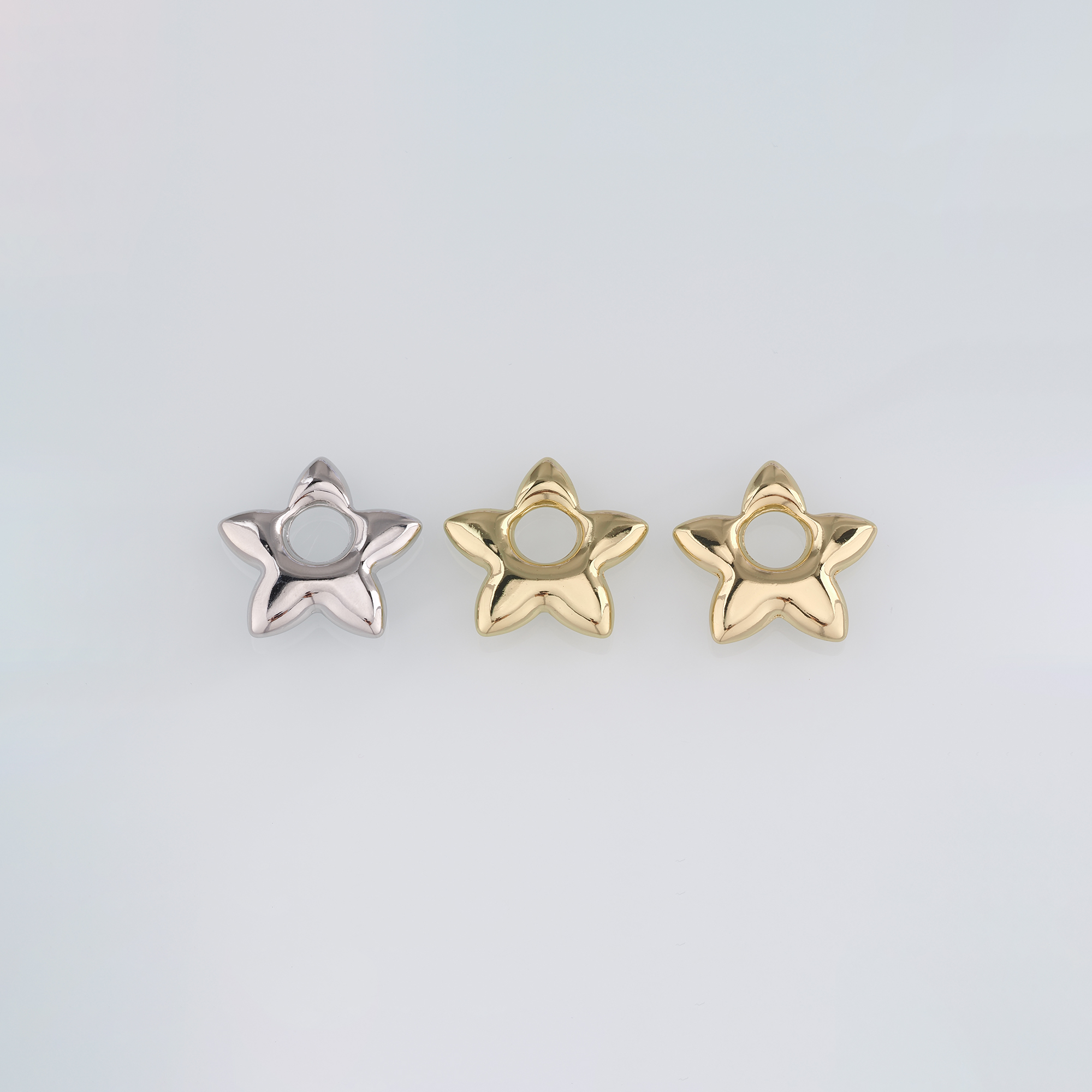18K Gold Filled Star Pendant,Celestial Charm Earrings Necklace for DIY Jewelry Making Supply