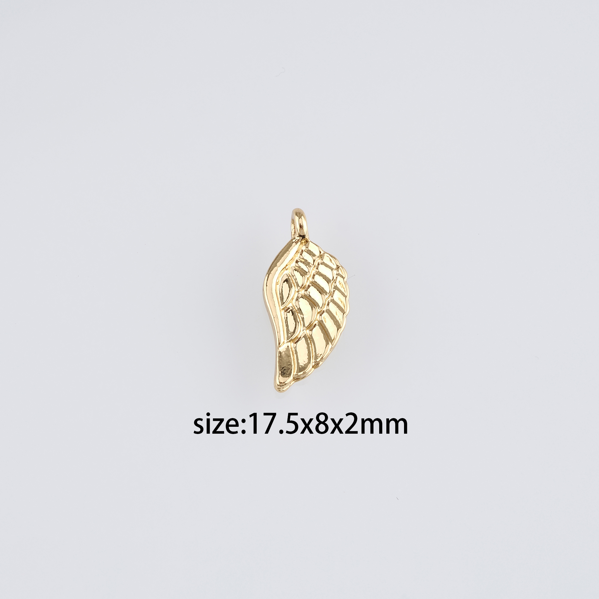 18K Gold Filled Wing Pendant,Dainty Wings Earrings Necklace for DIY Jewelry Making Supply