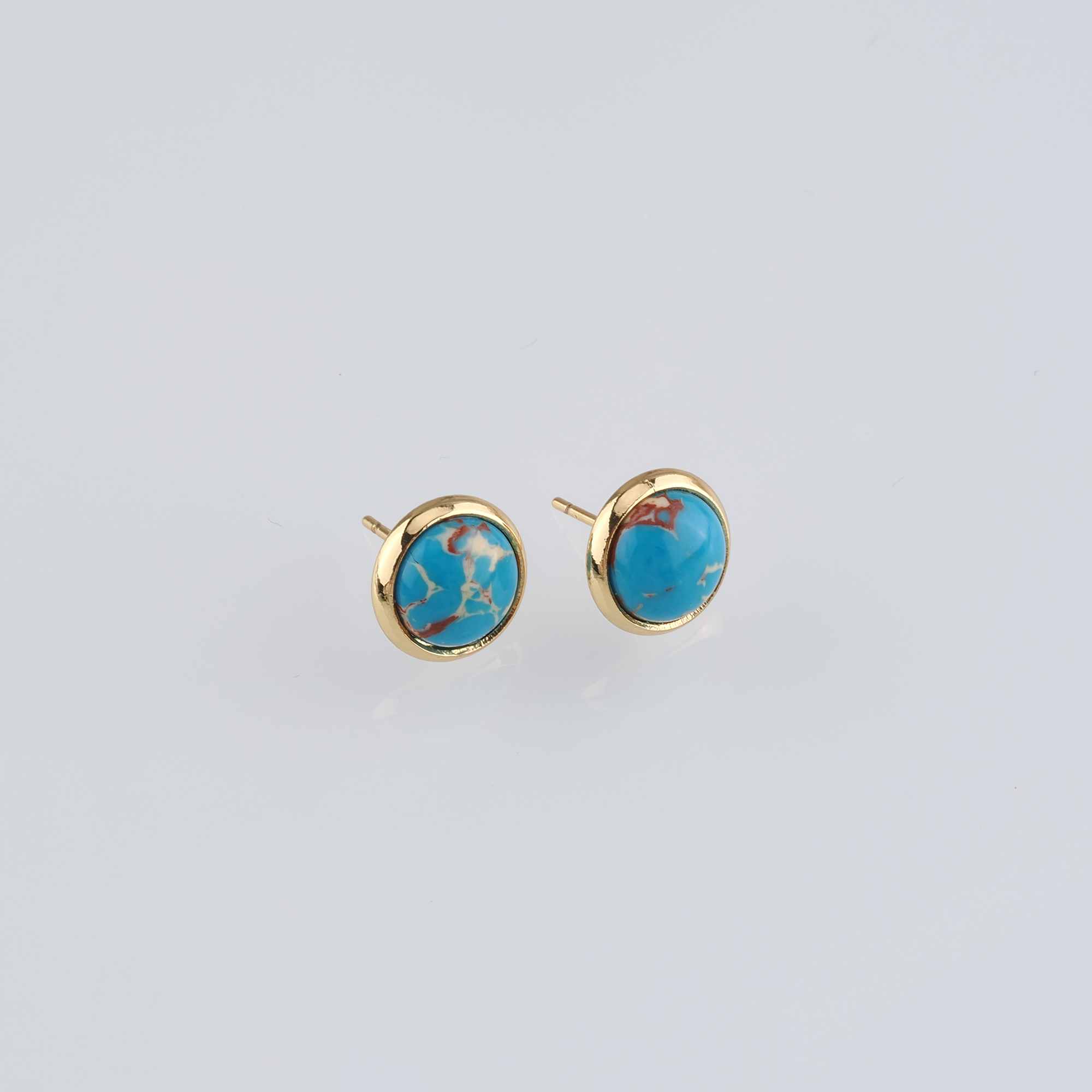 18K Gold Filled Round Stud Earrings,Round Earrings,Dainty Earrings,Minimalist Earring,Gift for Wife
