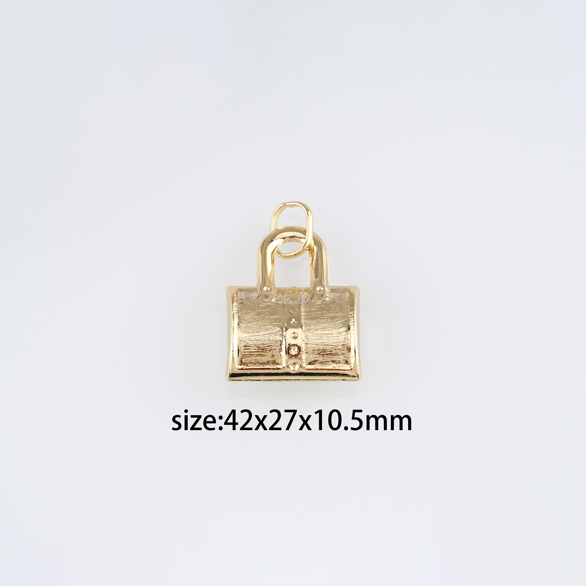 18K Gold Filled Handbag Pendant,Dainty Handbag Charm Earrings Necklace for DIY Jewelry Making Supply