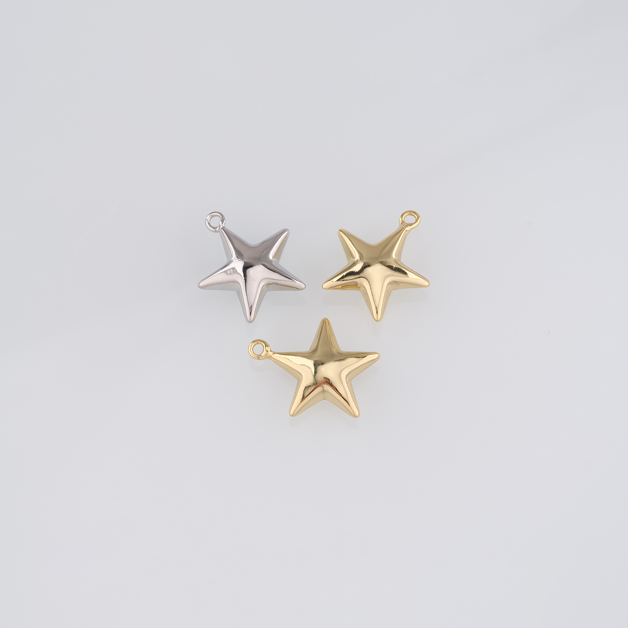 18K Gold Filled Star Pendant,Celestial Charm Earrings Necklace for DIY Jewelry Making Supply