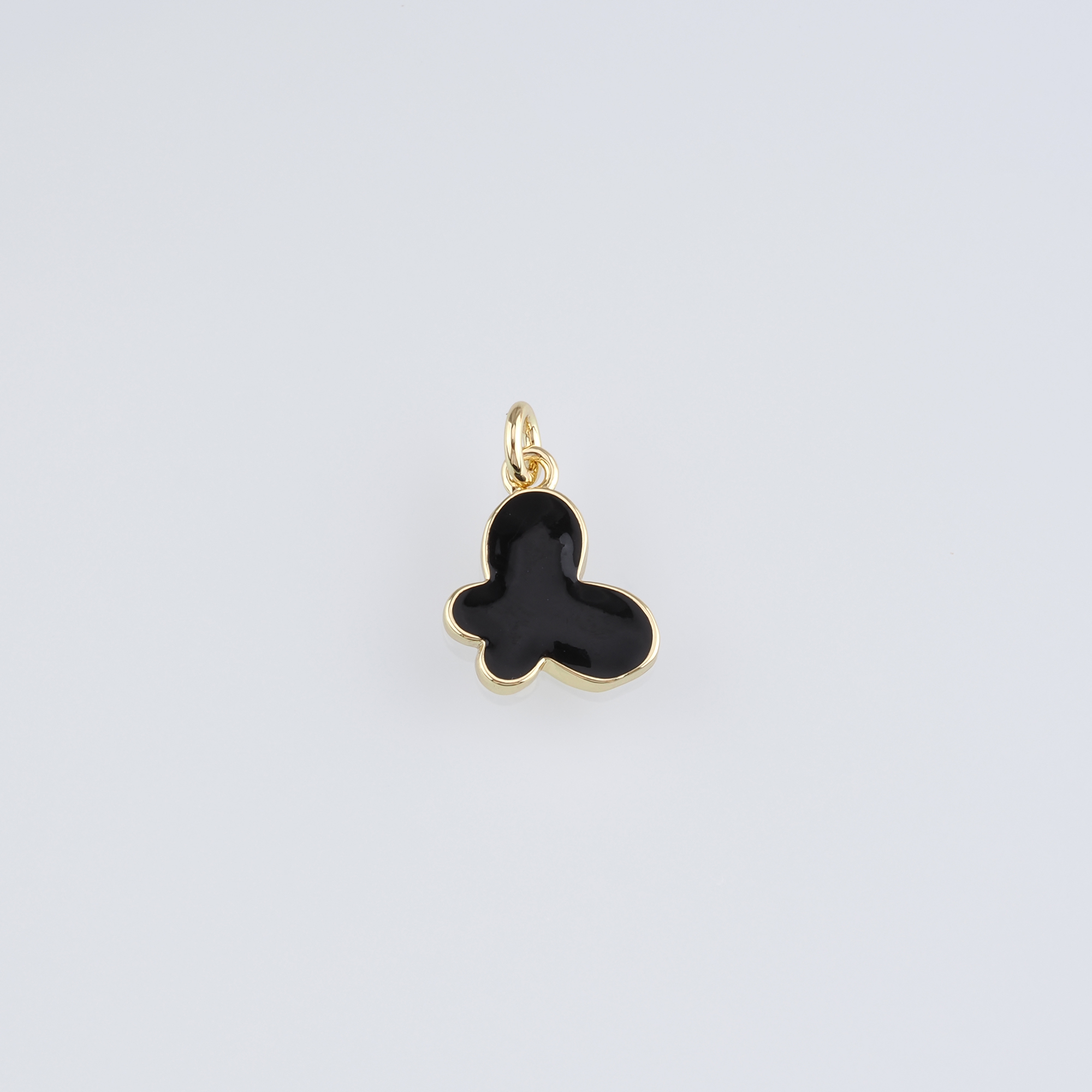 18K Gold Filled Butterfly Pendant,Enamel Butterfly Charm Earrings Necklace for DIY Jewelry Making Supply