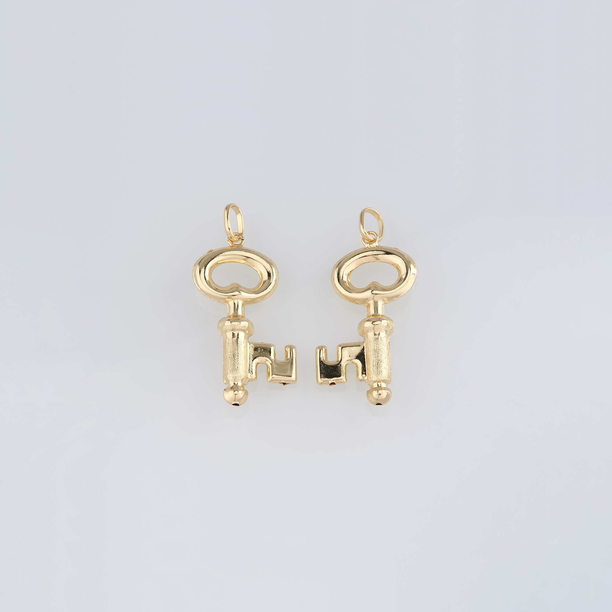 18K Gold Filled Key Pendant,Dainty Key Charm Earrings Necklace for DIY Jewelry Making Supply