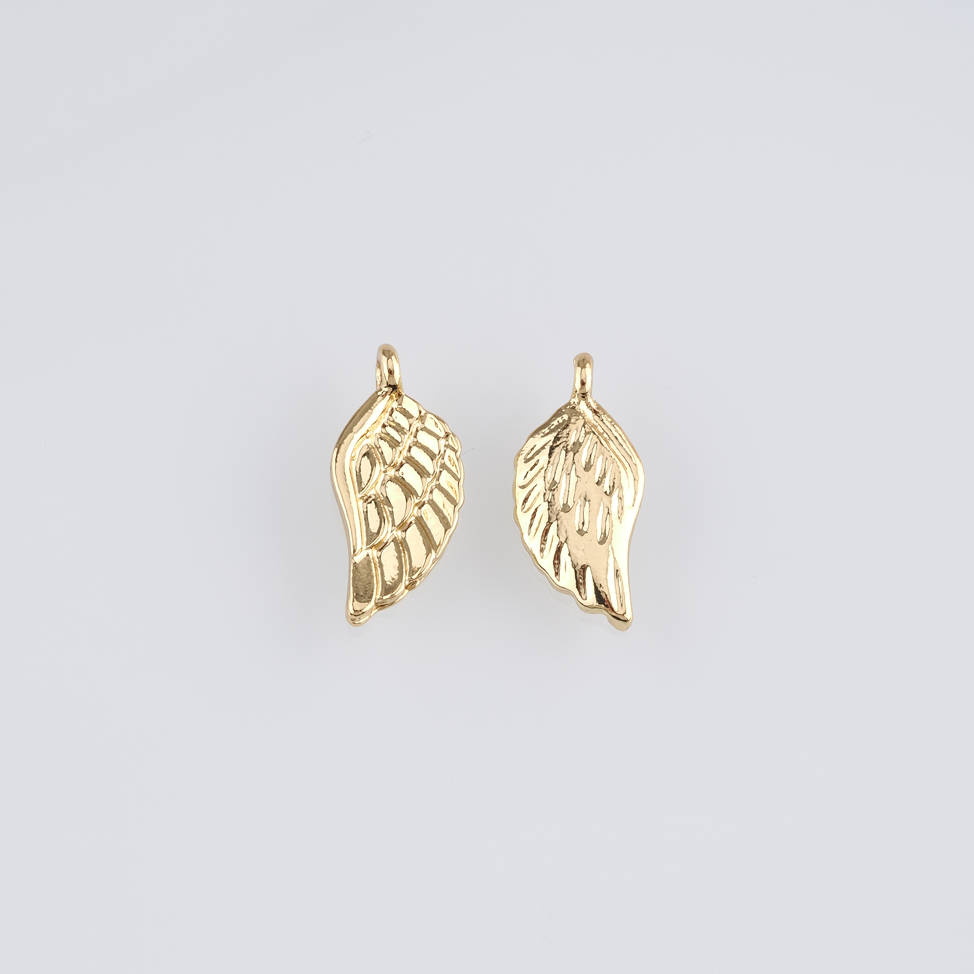 18K Gold Filled Wing Pendant,Dainty Wings Earrings Necklace for DIY Jewelry Making Supply