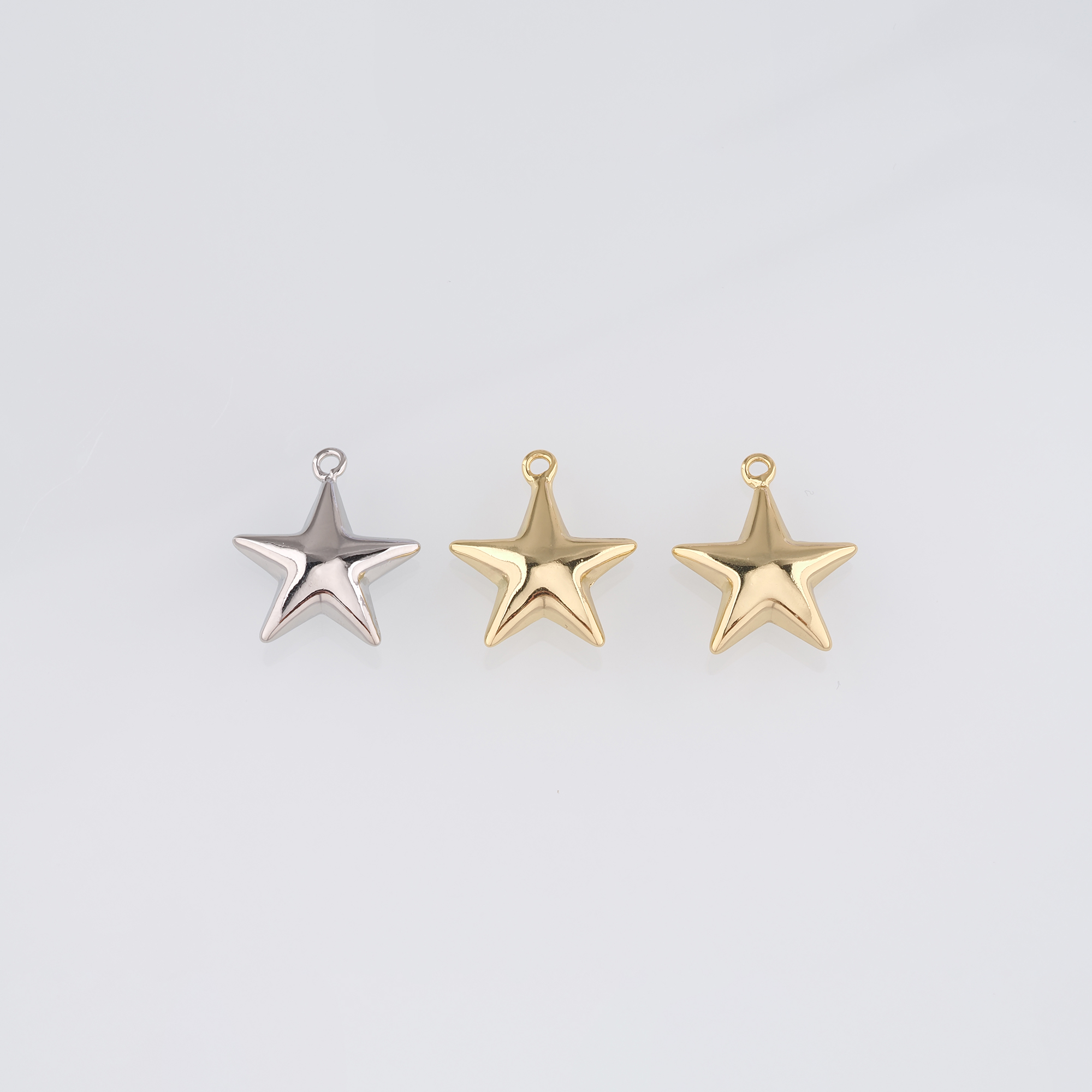 18K Gold Filled Star Pendant,Celestial Charm Earrings Necklace for DIY Jewelry Making Supply